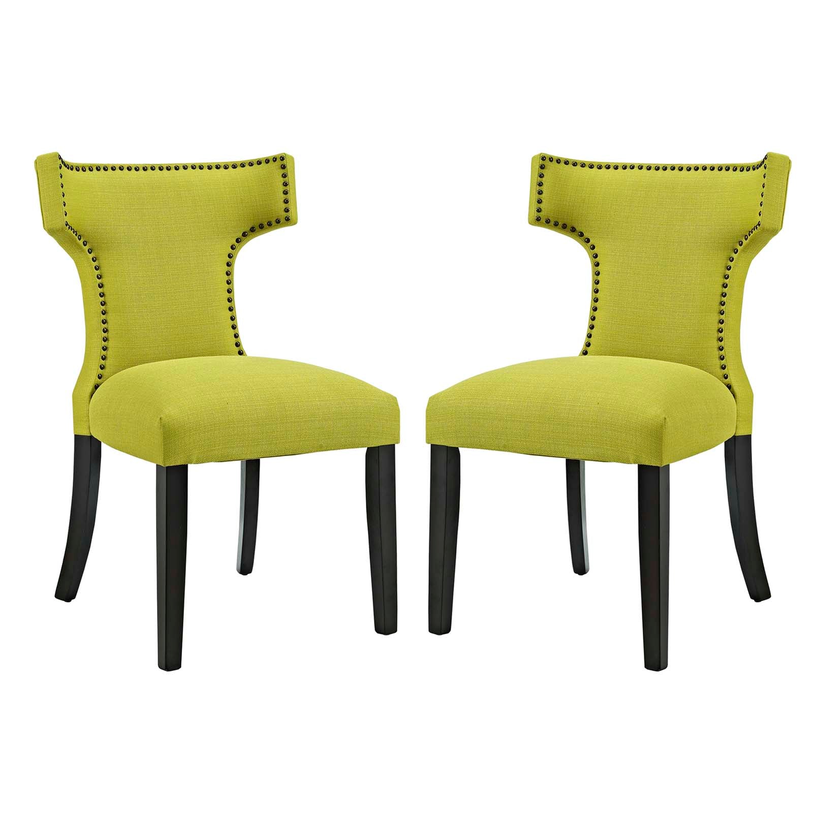 Modway Curve Dining Side Chair Fabric Set of 2 | Dining Chairs | 
