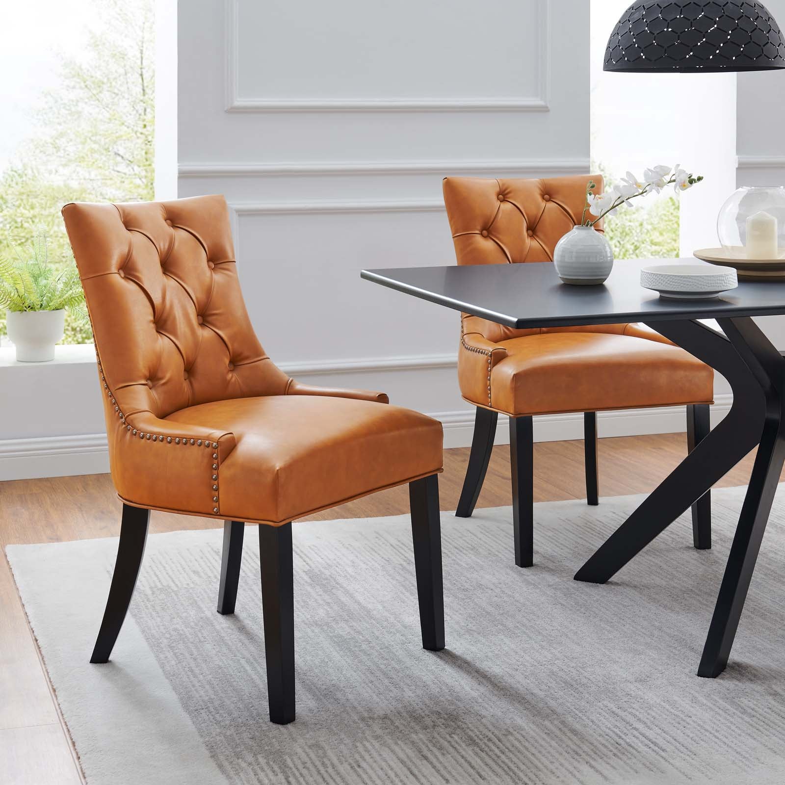 Modway Regent Dining Side Chair Vinyl Set of 2 | Dining Chairs | Modishstore-22