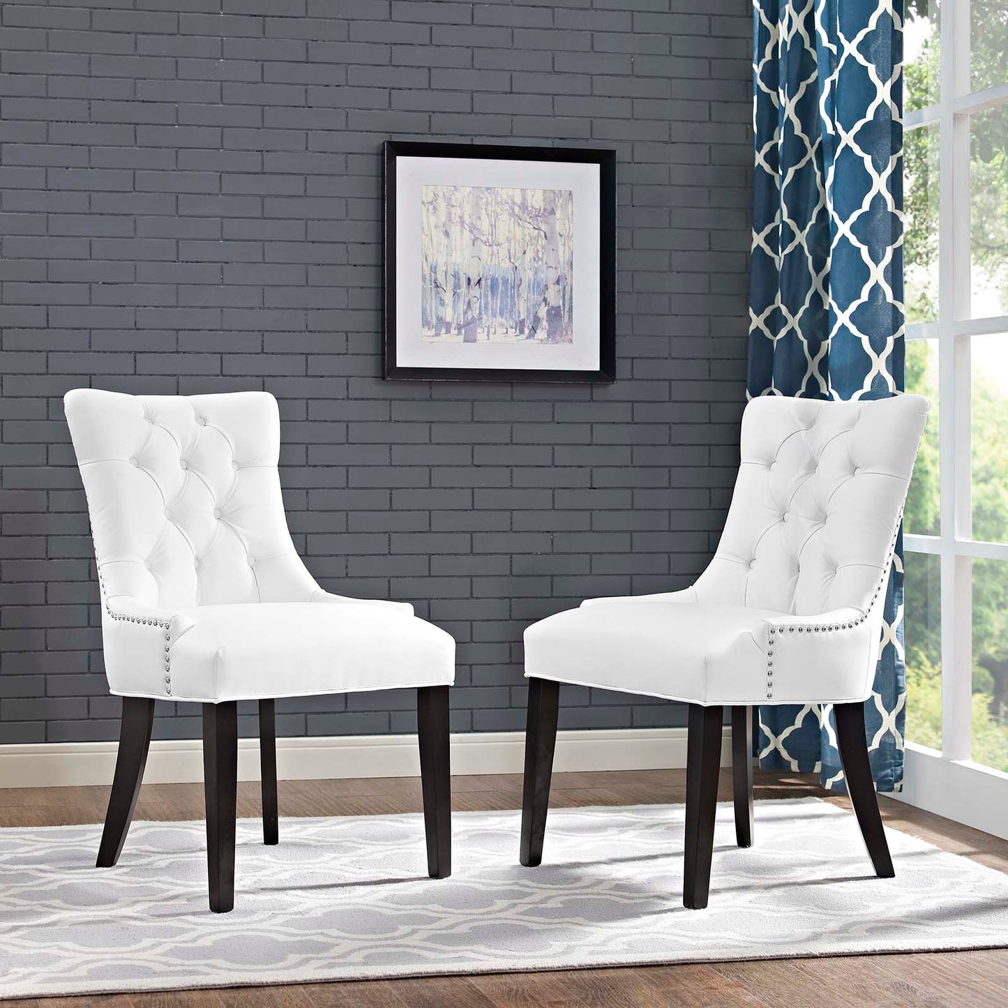 Modway Regent Dining Side Chair Vinyl Set of 2 | Dining Chairs | Modishstore-6