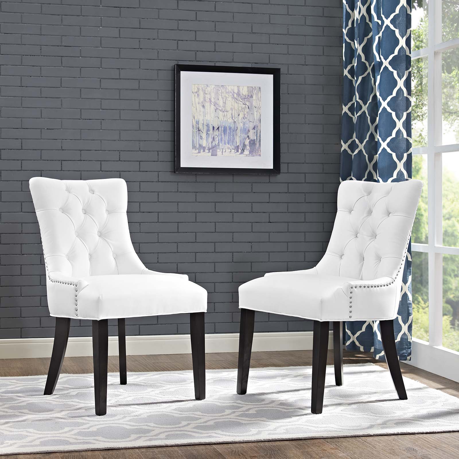 Modway Regent Dining Side Chair Vinyl Set of 2 | Dining Chairs | Modishstore-6
