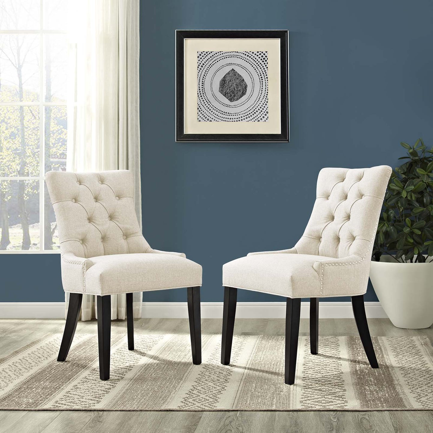 Modway Regent Dining Side Chair Fabric Set of 2