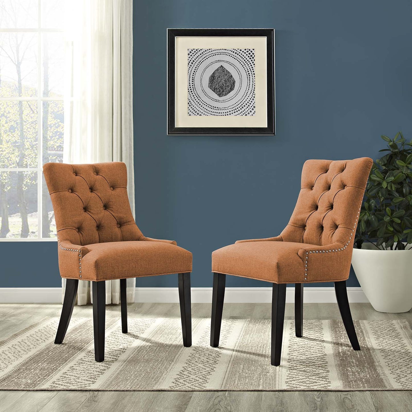 Modway Regent Dining Side Chair Fabric Set of 2