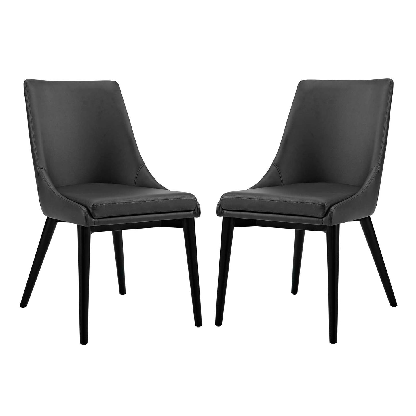 Modway Viscount Set of 2 Vinyl Dining Side Chair | Dining Chairs | Modishstore-10