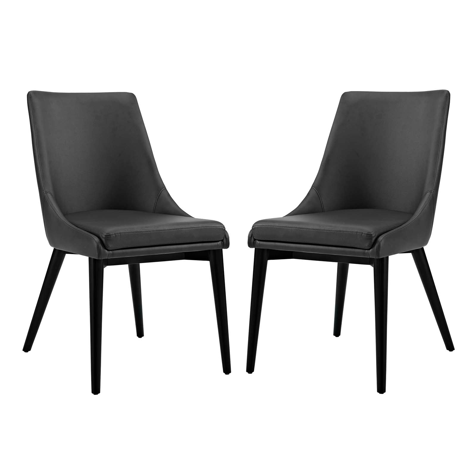 Modway Viscount Set of 2 Vinyl Dining Side Chair | Dining Chairs | Modishstore-10