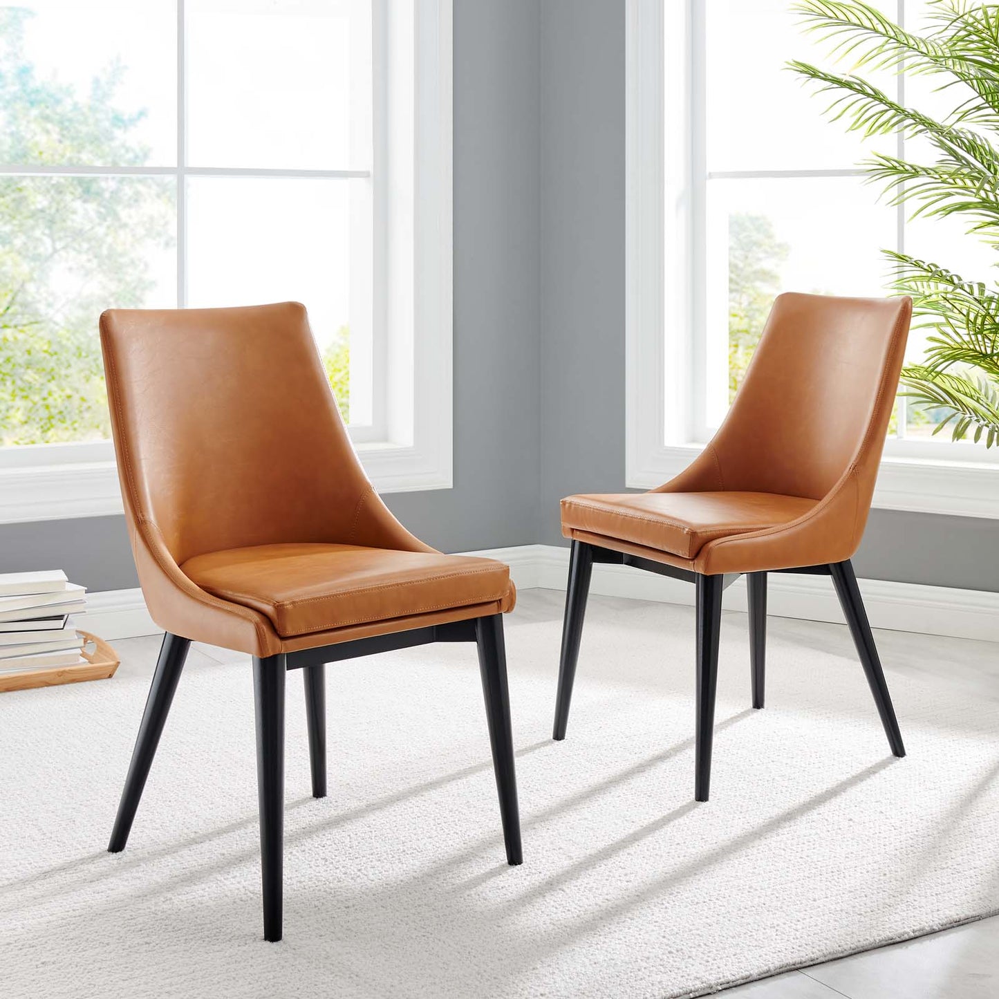 Modway Viscount Set of 2 Vinyl Dining Side Chair | Dining Chairs | Modishstore-31