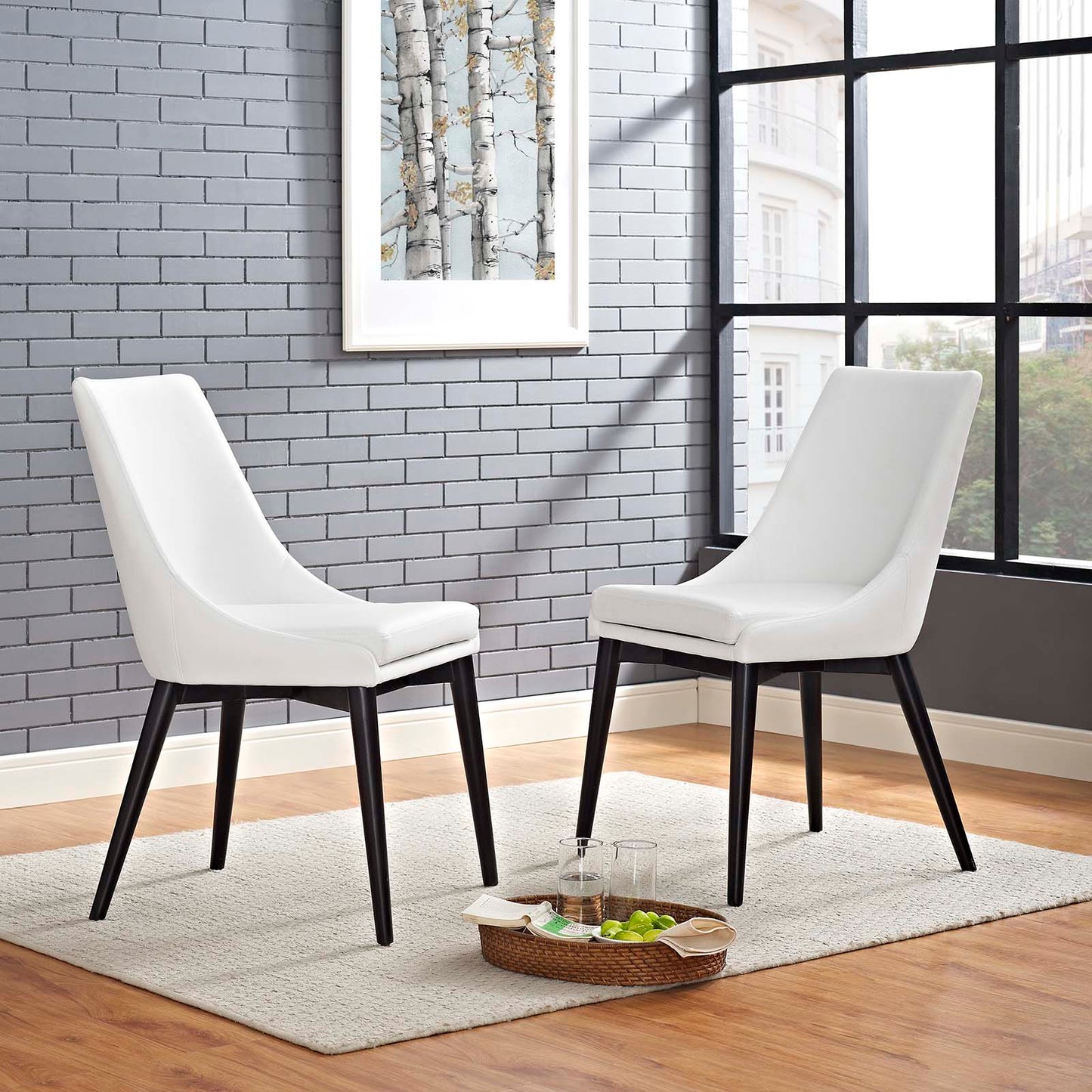 Modway Viscount Set of 2 Vinyl Dining Side Chair - EEI-2744 | Dining Chairs | Modishstore-1