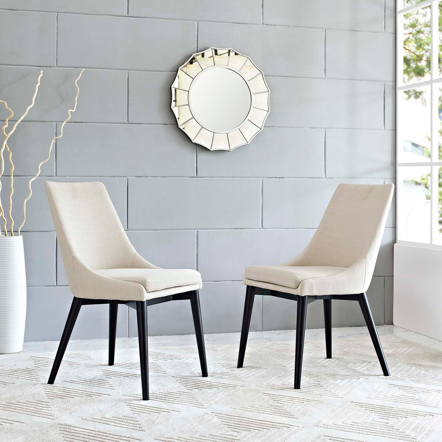 Modway Viscount Set of 2 Fabric Dining Side Chair | Dining Chairs | Modishstore-6