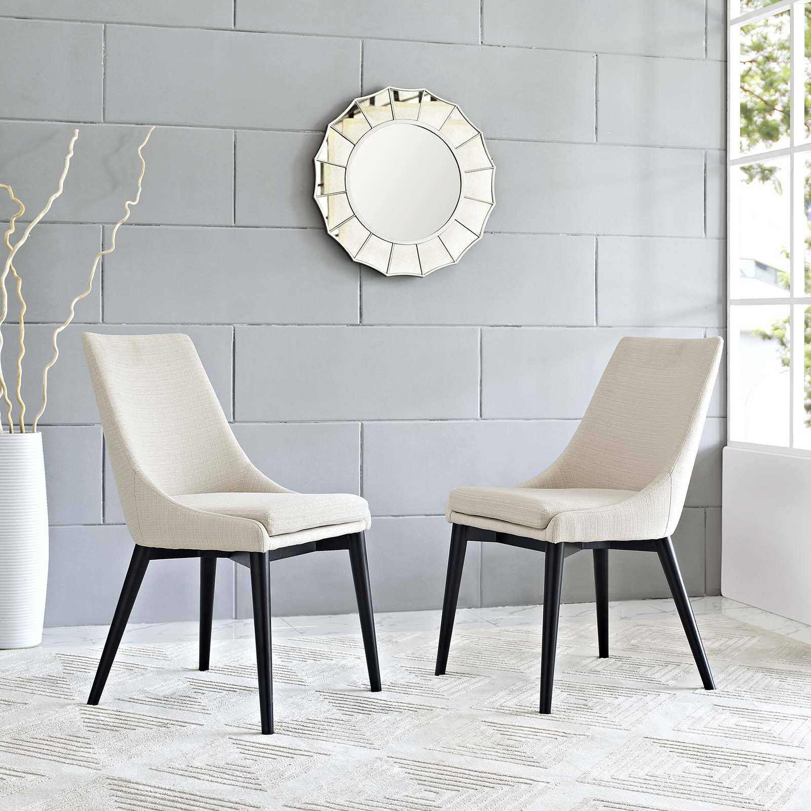 Modway Viscount Set of 2 Fabric Dining Side Chair | Dining Chairs | Modishstore-6