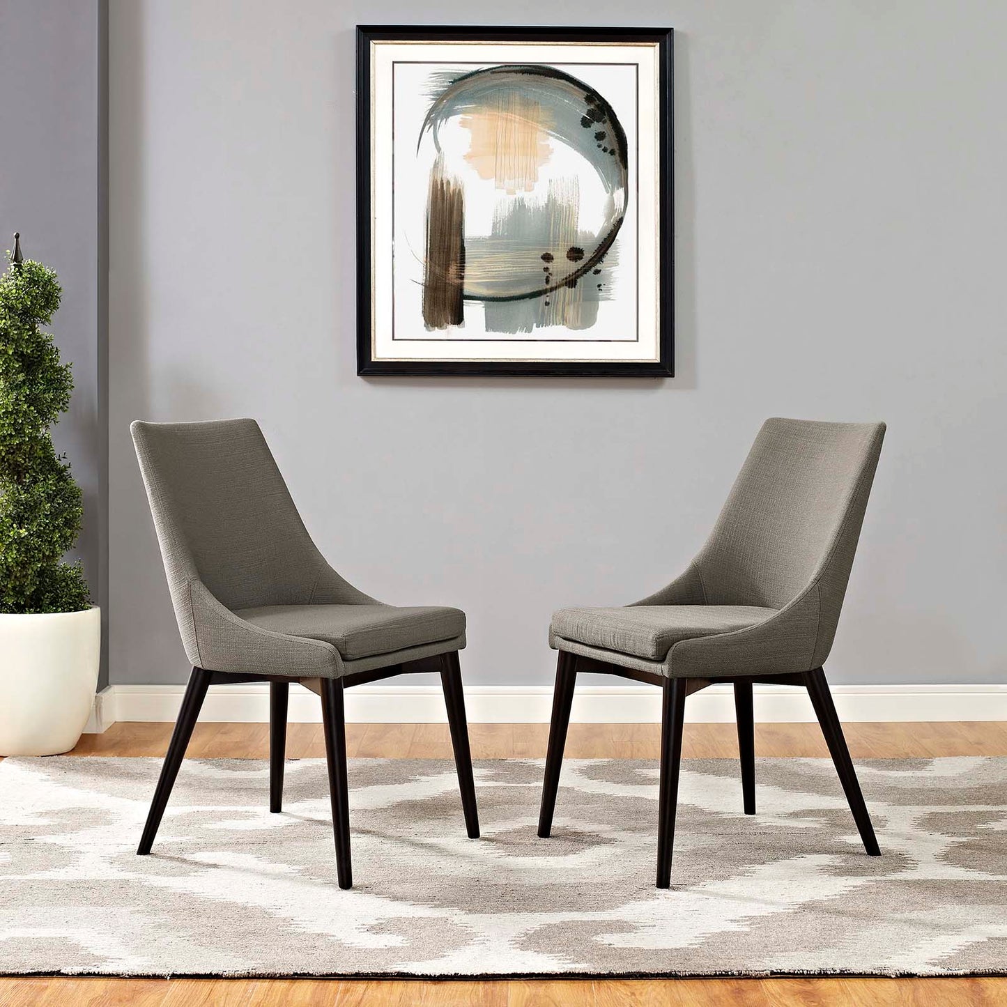 Modway Viscount Set of 2 Fabric Dining Side Chair | Dining Chairs | Modishstore-10