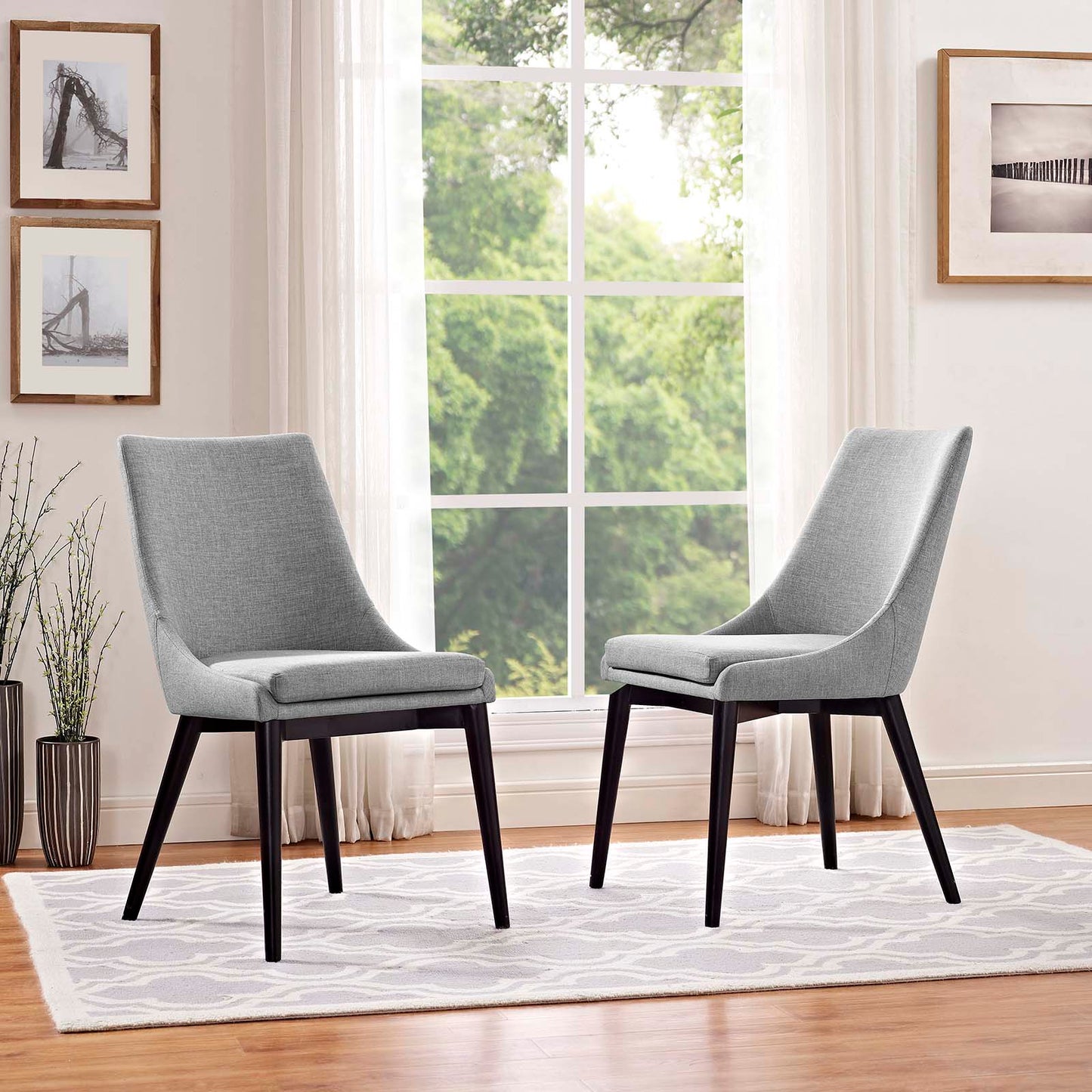 Modway Viscount Set of 2 Fabric Dining Side Chair | Dining Chairs | Modishstore-14