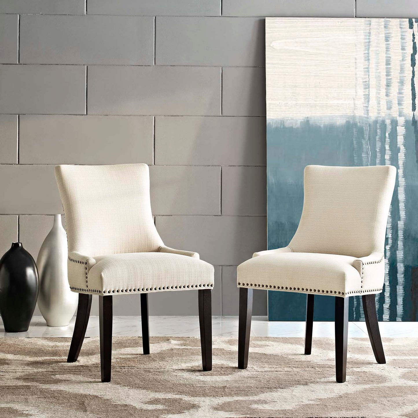 Modway Marquis Set of 2 Fabric Dining Side Chair | Dining Chairs | Modishstore-7