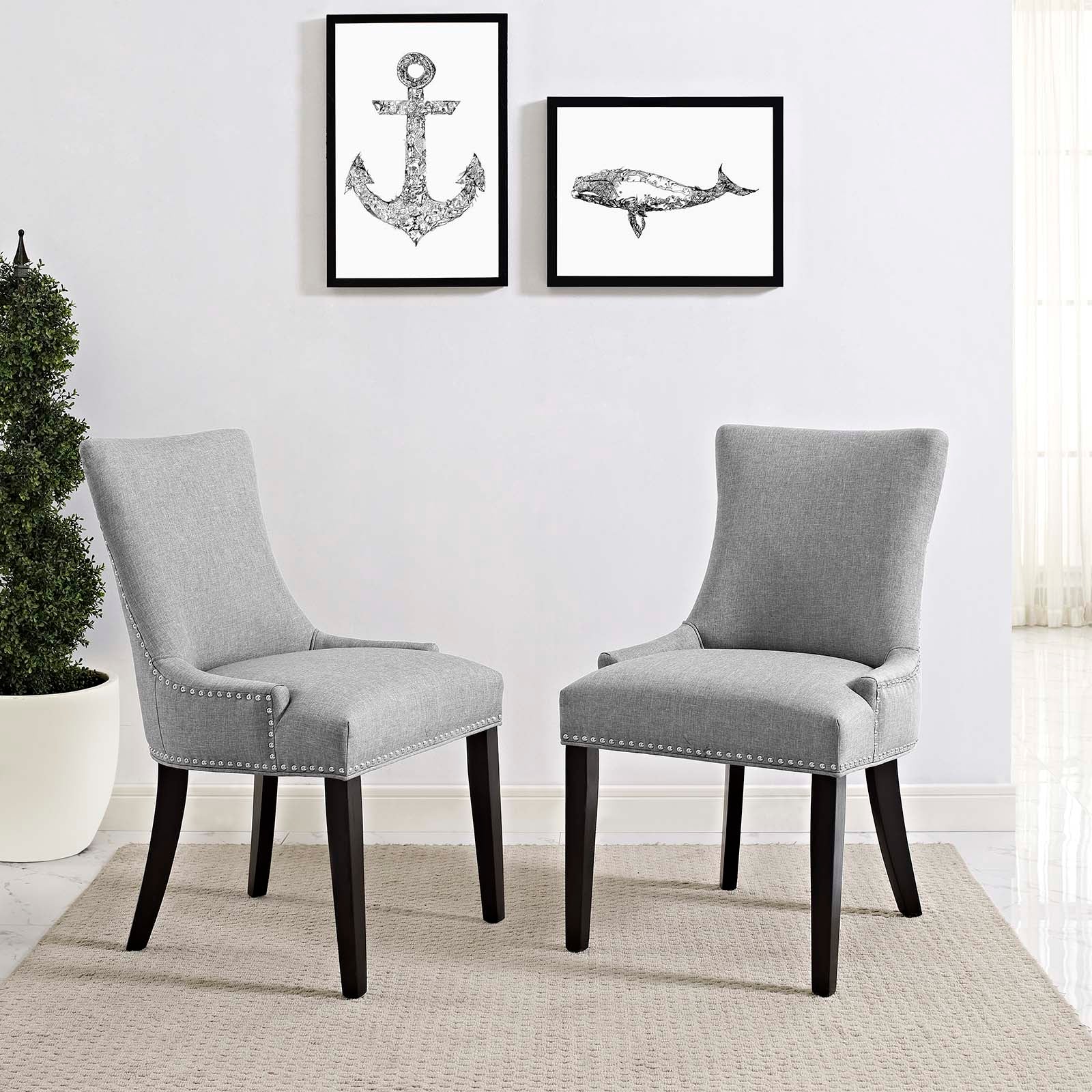 Modway Marquis Set of 2 Fabric Dining Side Chair | Dining Chairs | Modishstore-10