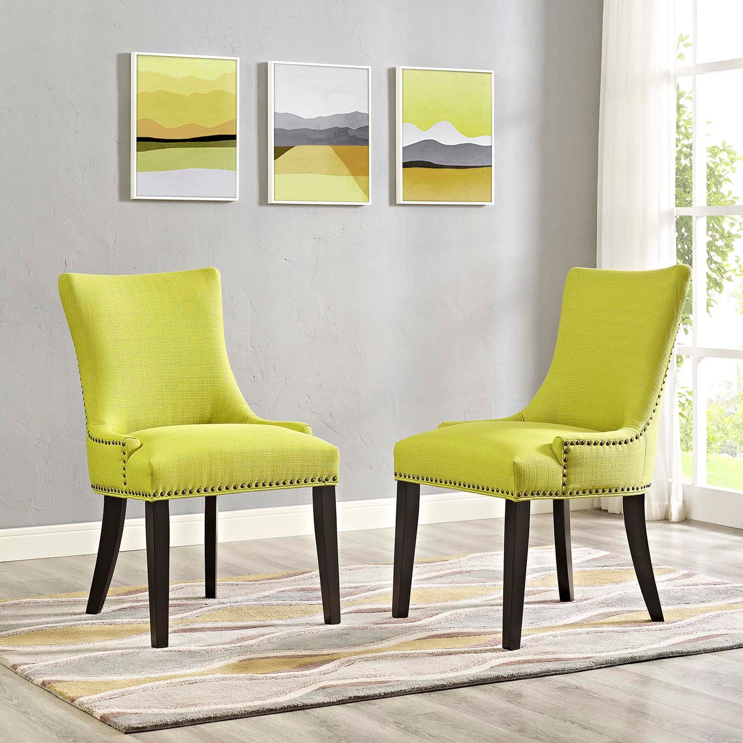 Modway Marquis Set of 2 Fabric Dining Side Chair - EEI-2746 | Dining Chairs | Modishstore-1