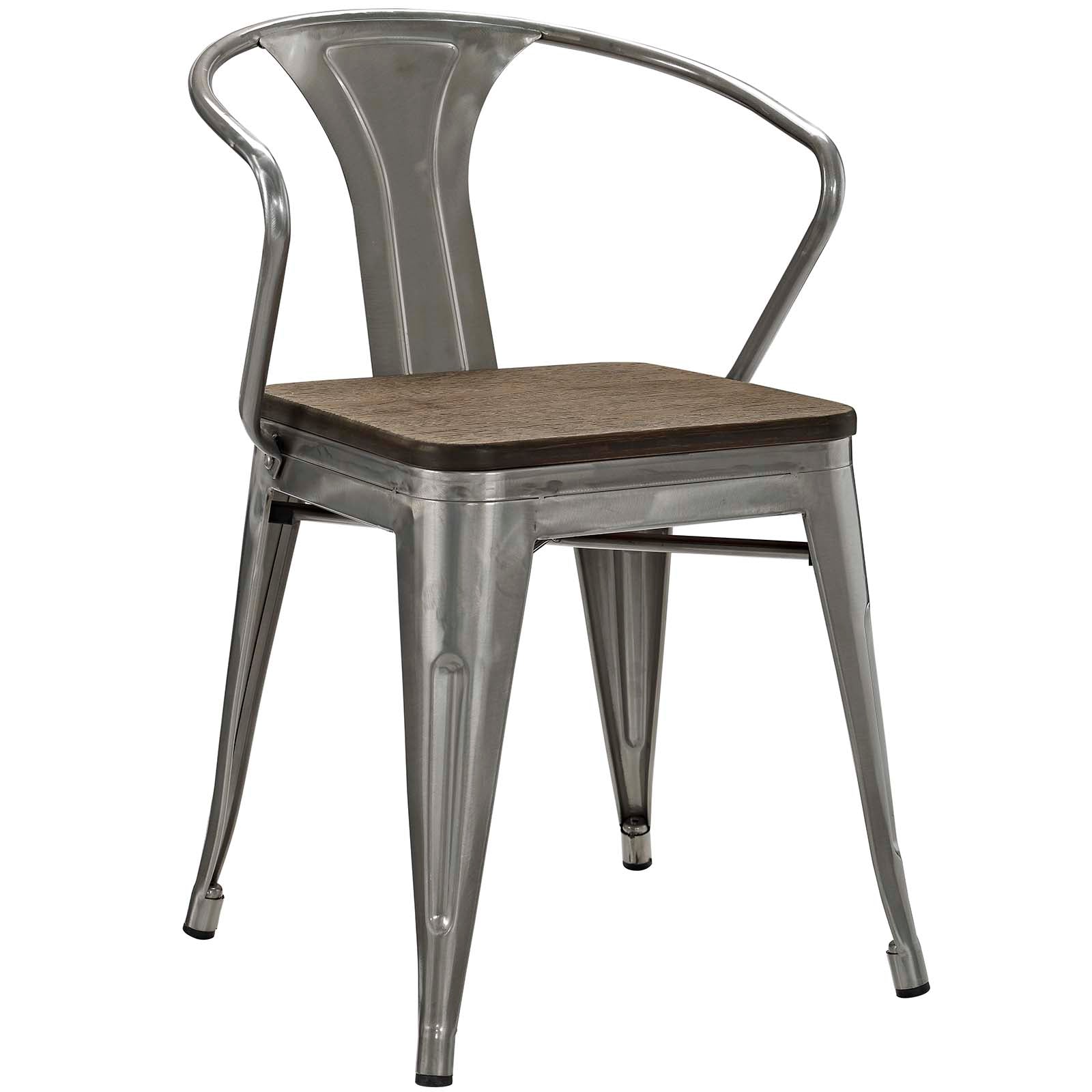 Modway Promenade Set of 2 Bamboo Dining Chair - Gunmetal | Dining Chairs | Modishstore-4
