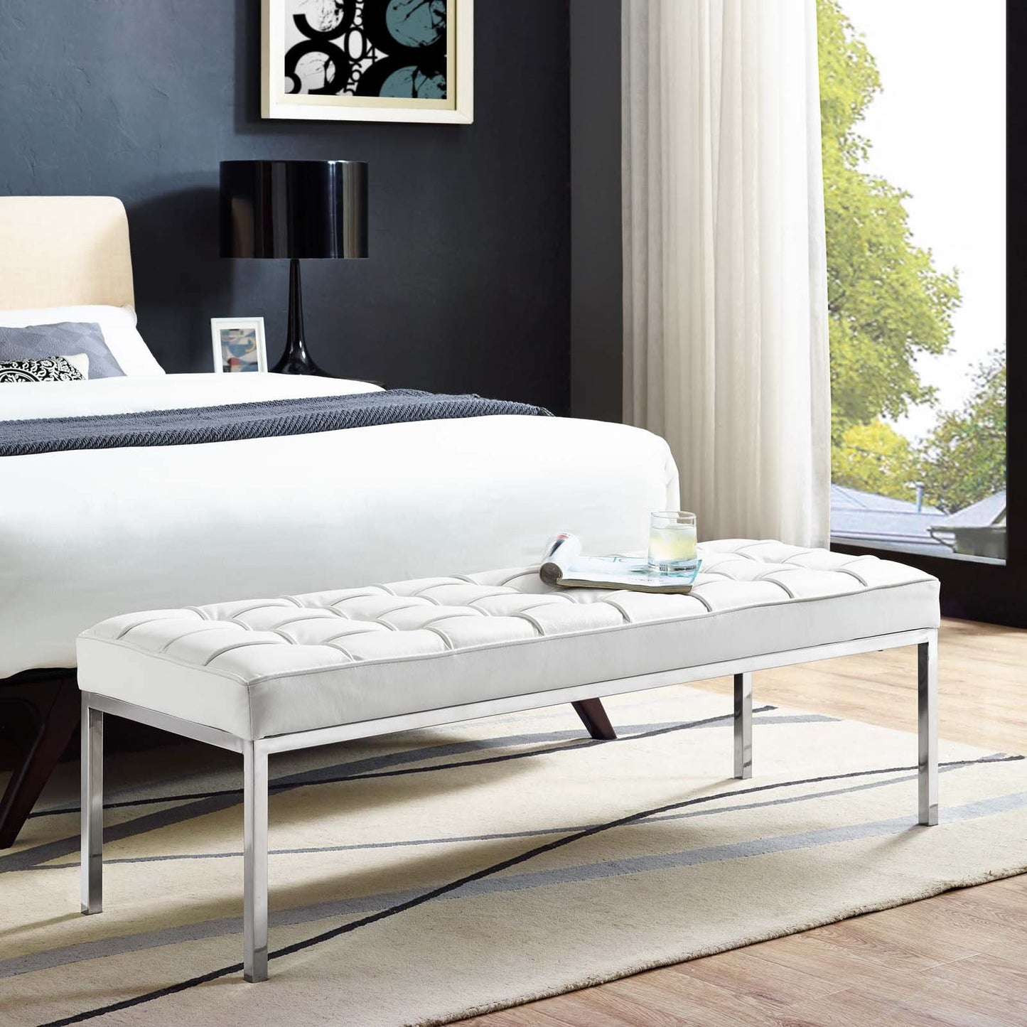 Modway Loft Leather Bench