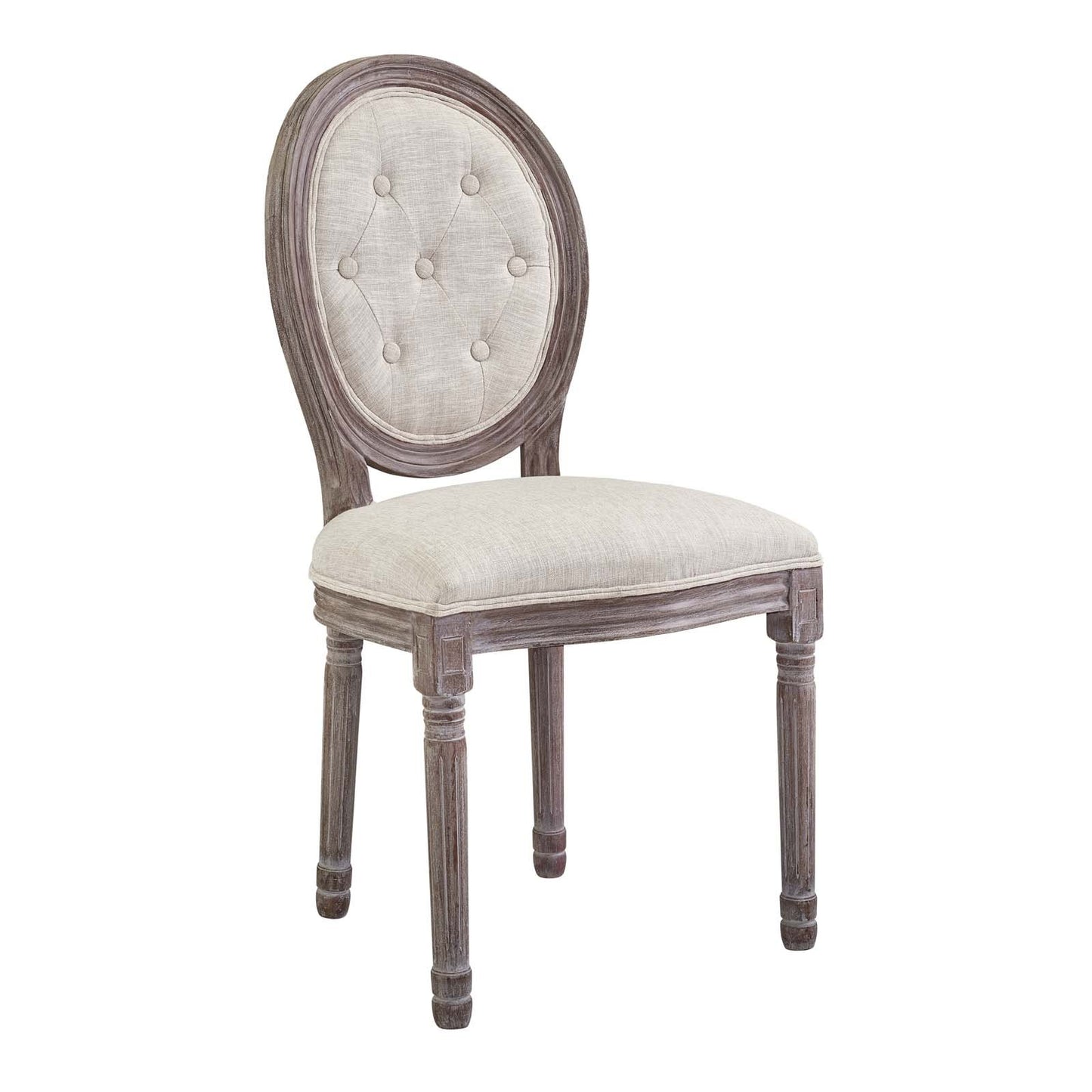 Modway Arise Vintage French Upholstered Fabric Dining Side Chair