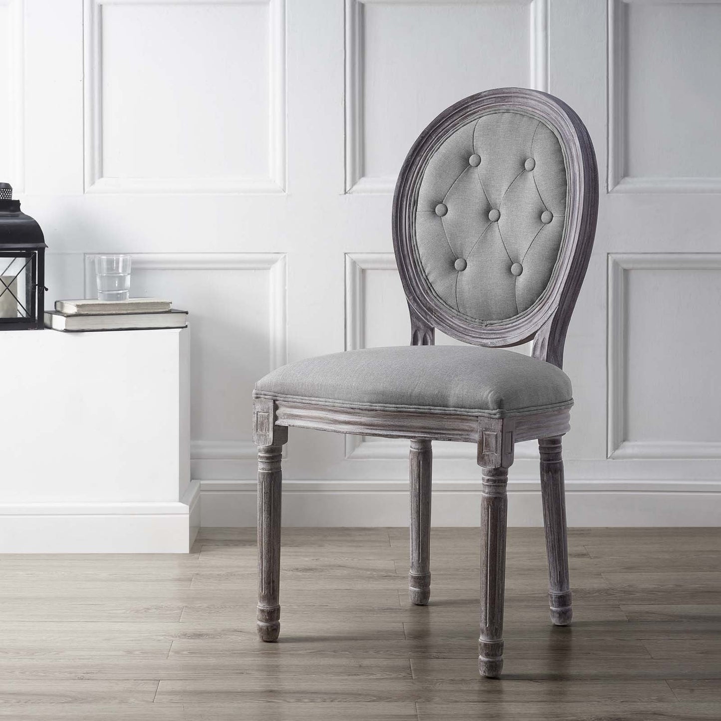 Modway Arise Vintage French Upholstered Fabric Dining Side Chair