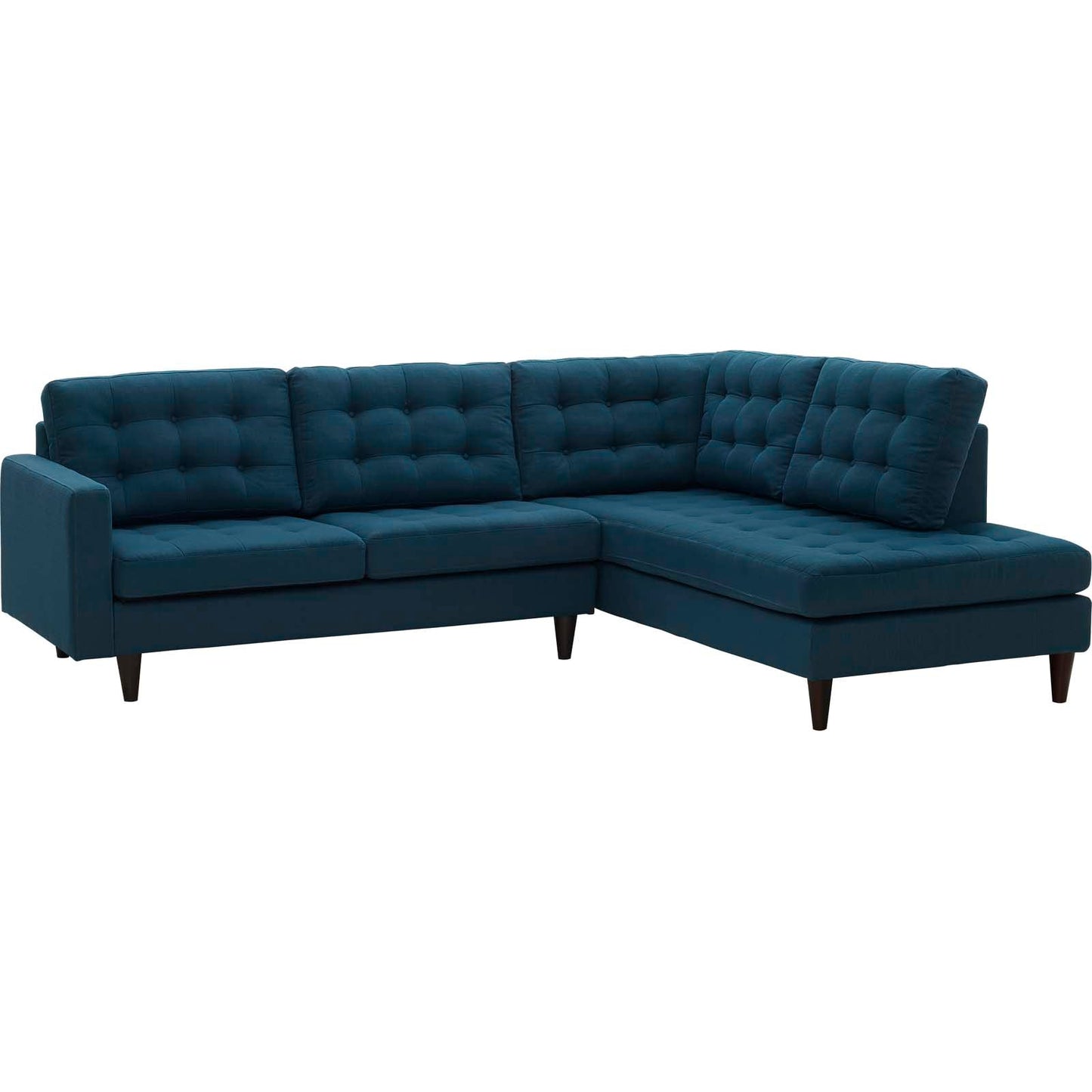 Modway Empress 2 Piece Upholstered Fabric Right Facing Bumper Sectional | Sofas