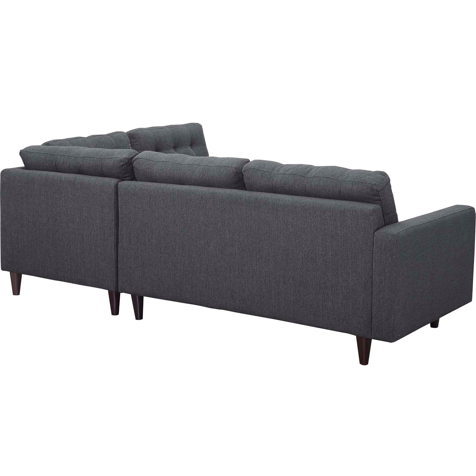 Modway Empress 2 Piece Upholstered Fabric Right Facing Bumper Sectional | Sofas | 