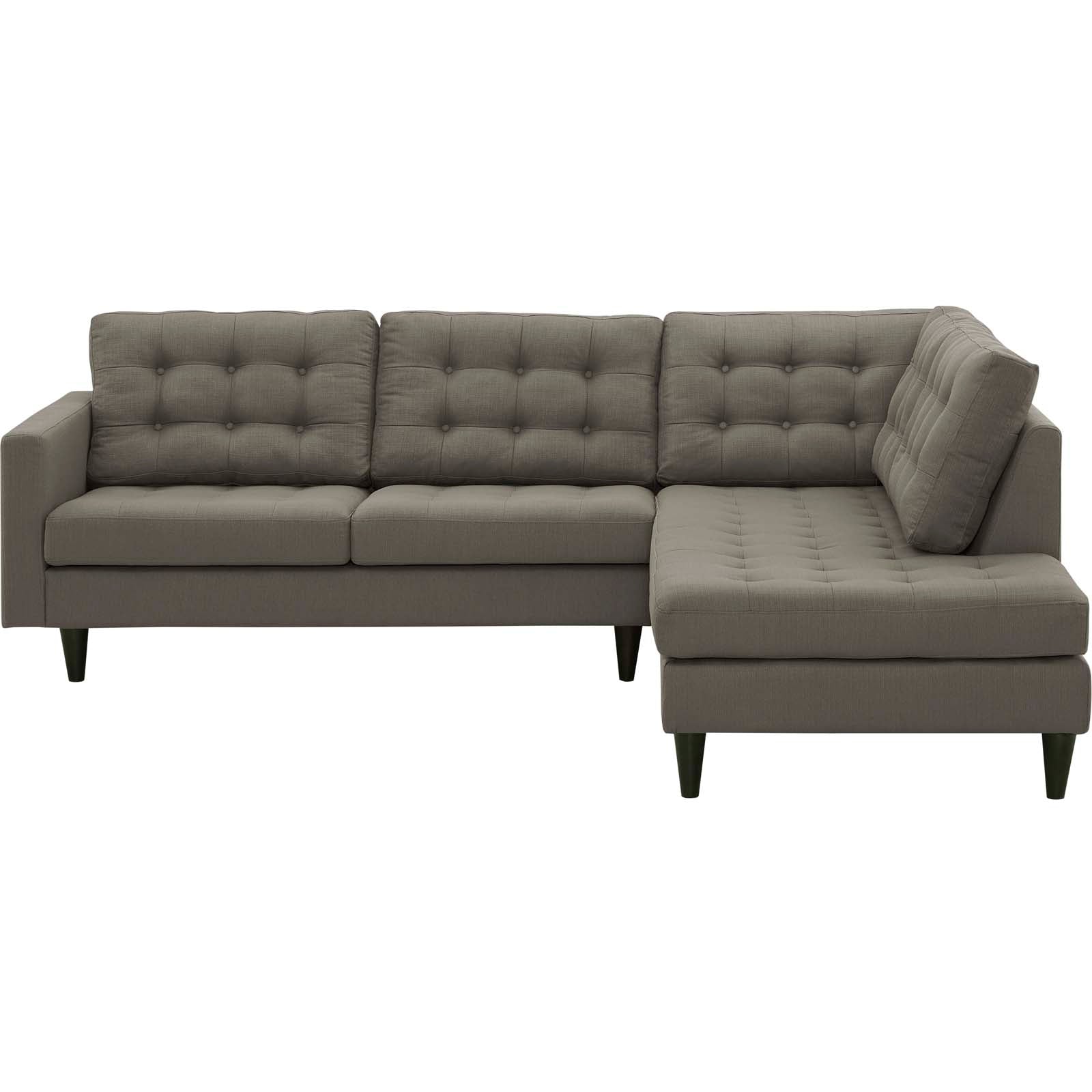 Modway Empress 2 Piece Upholstered Fabric Right Facing Bumper Sectional | Sofas | 