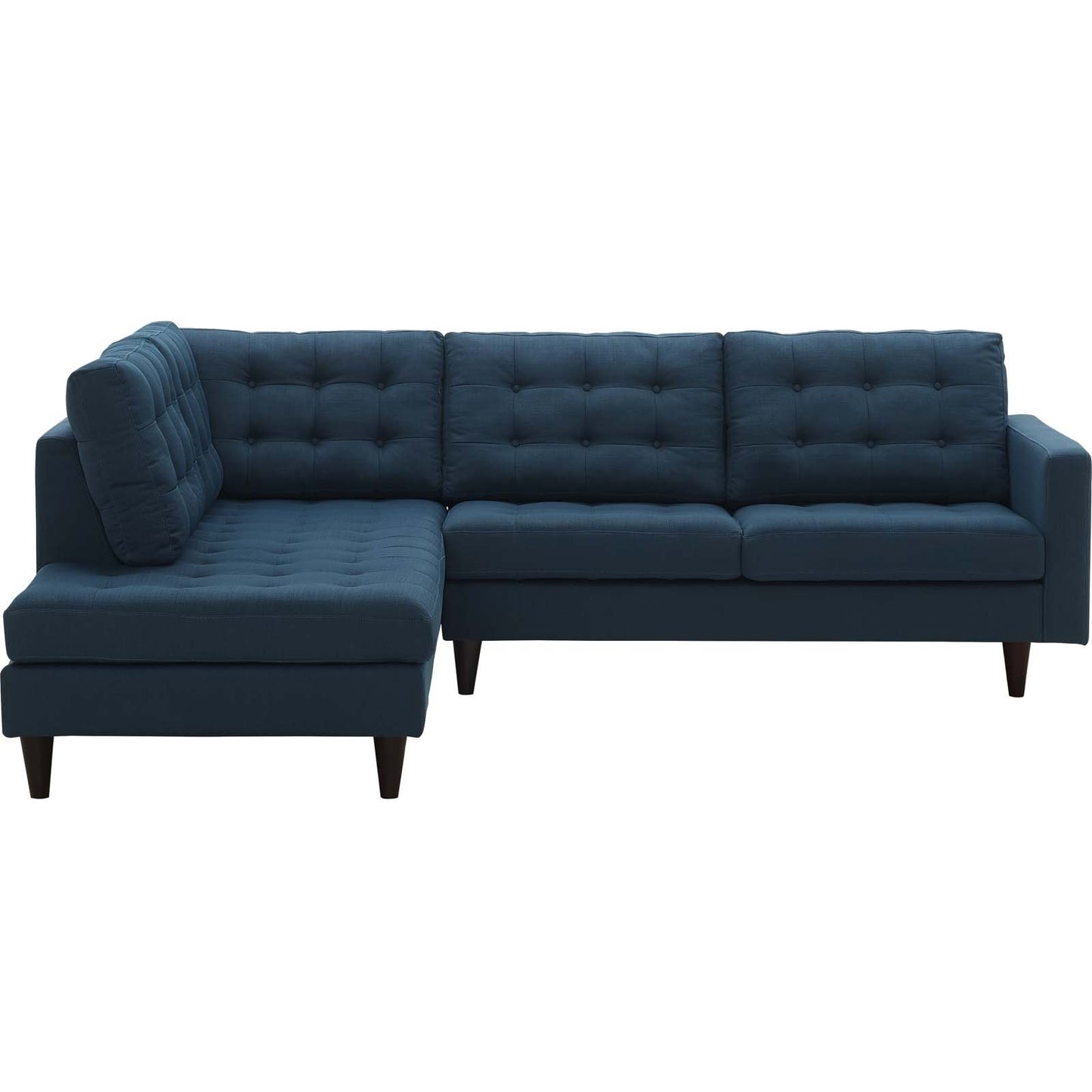 Modway Empress 2 Piece Upholstered Fabric Left Facing Bumper Sectional