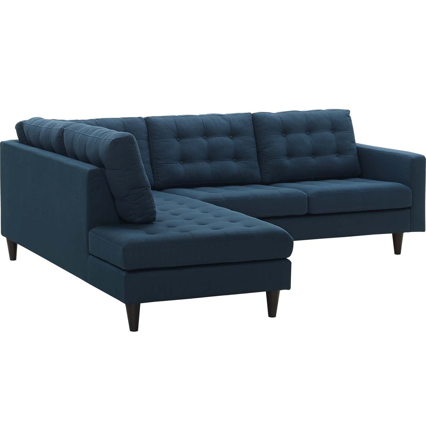 Modway Empress 2 Piece Upholstered Fabric Left Facing Bumper Sectional