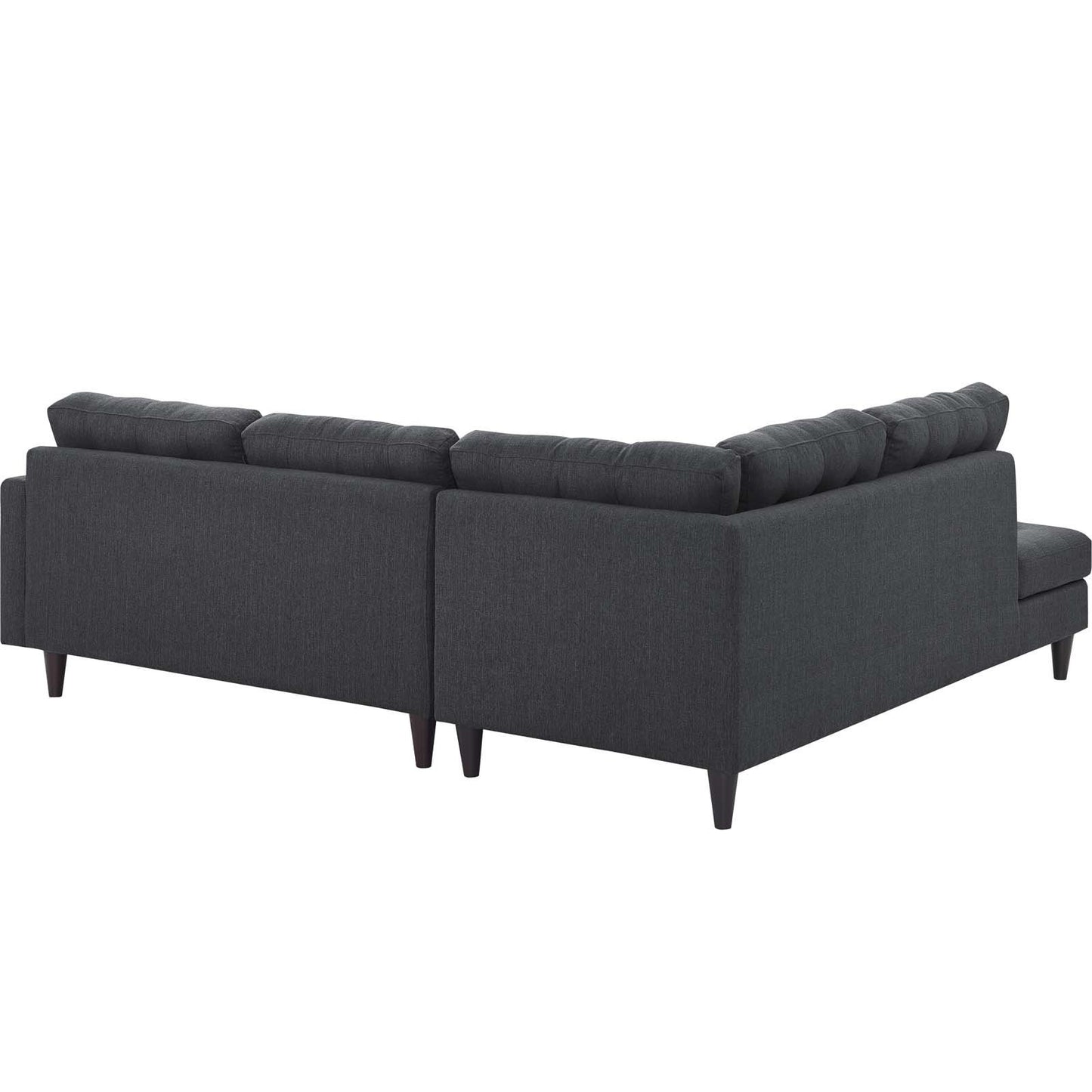 Modway Empress 2 Piece Upholstered Fabric Left Facing Bumper Sectional