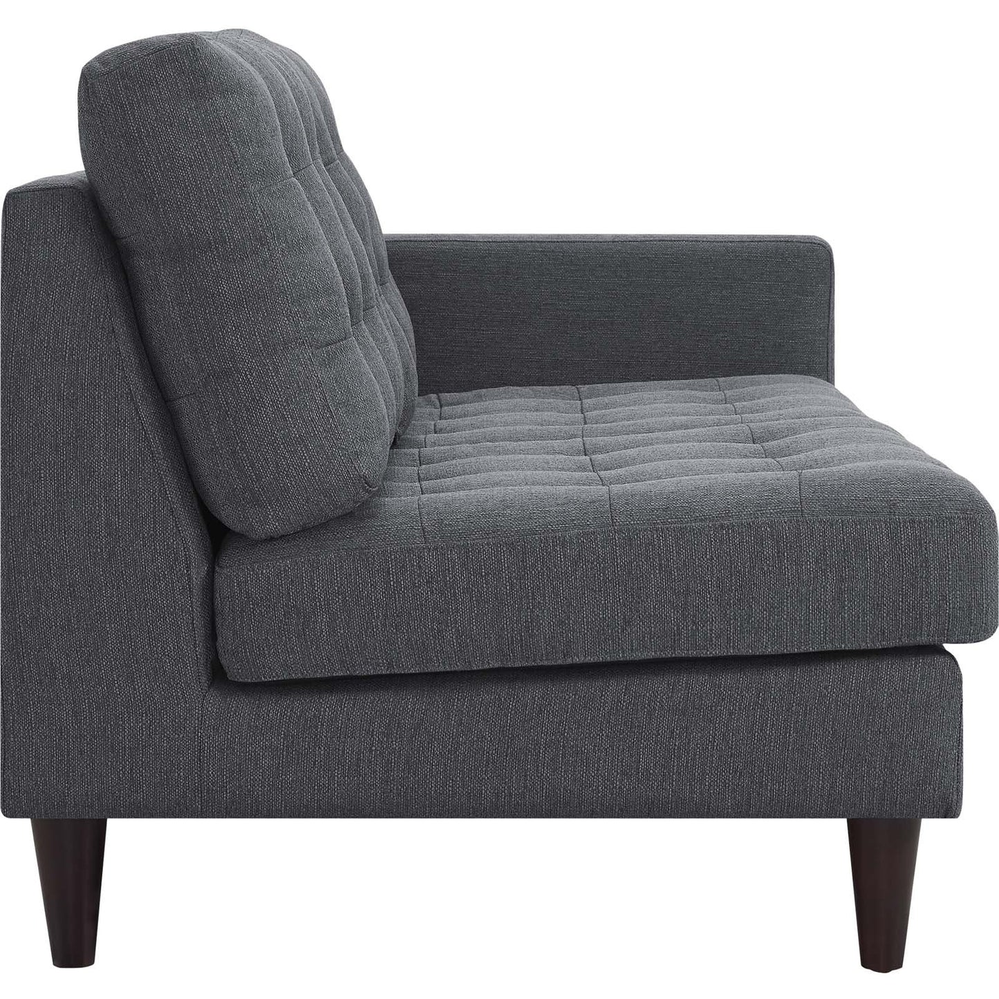 Modway Empress 2 Piece Upholstered Fabric Left Facing Bumper Sectional
