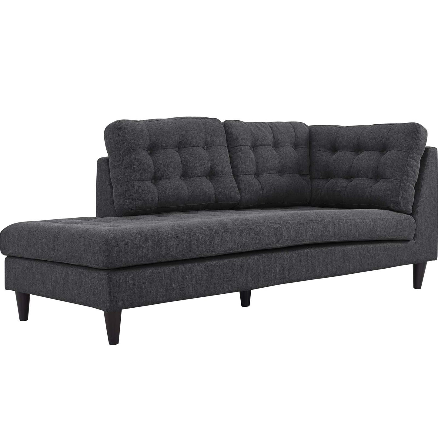 Modway Empress 2 Piece Upholstered Fabric Left Facing Bumper Sectional