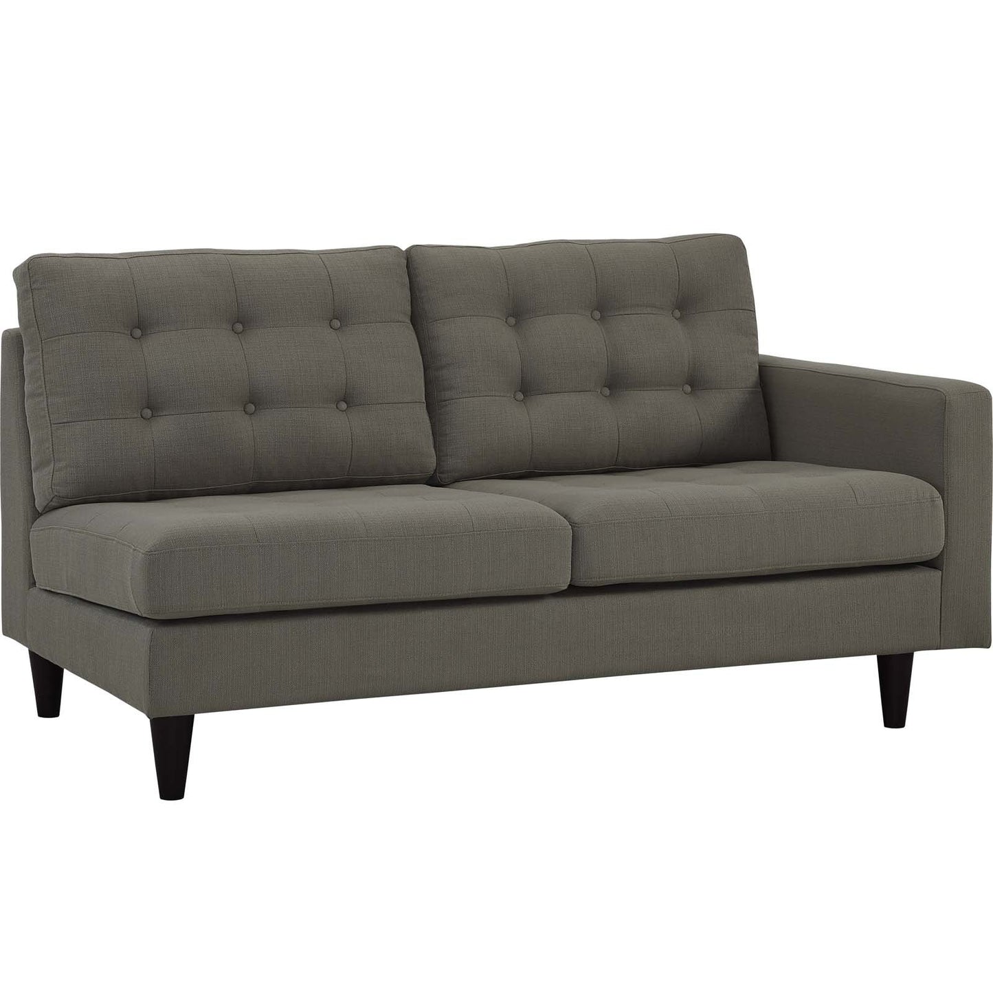 Modway Empress 2 Piece Upholstered Fabric Left Facing Bumper Sectional