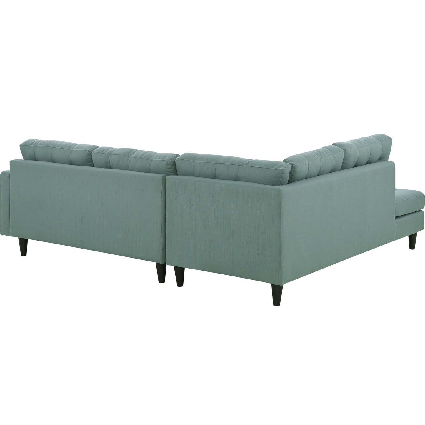 Modway Empress 2 Piece Upholstered Fabric Left Facing Bumper Sectional