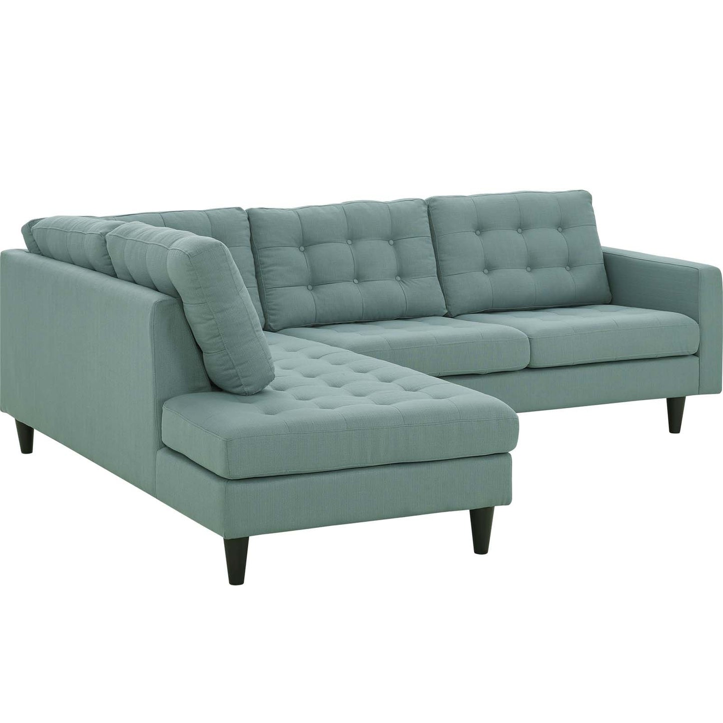 Modway Empress 2 Piece Upholstered Fabric Left Facing Bumper Sectional