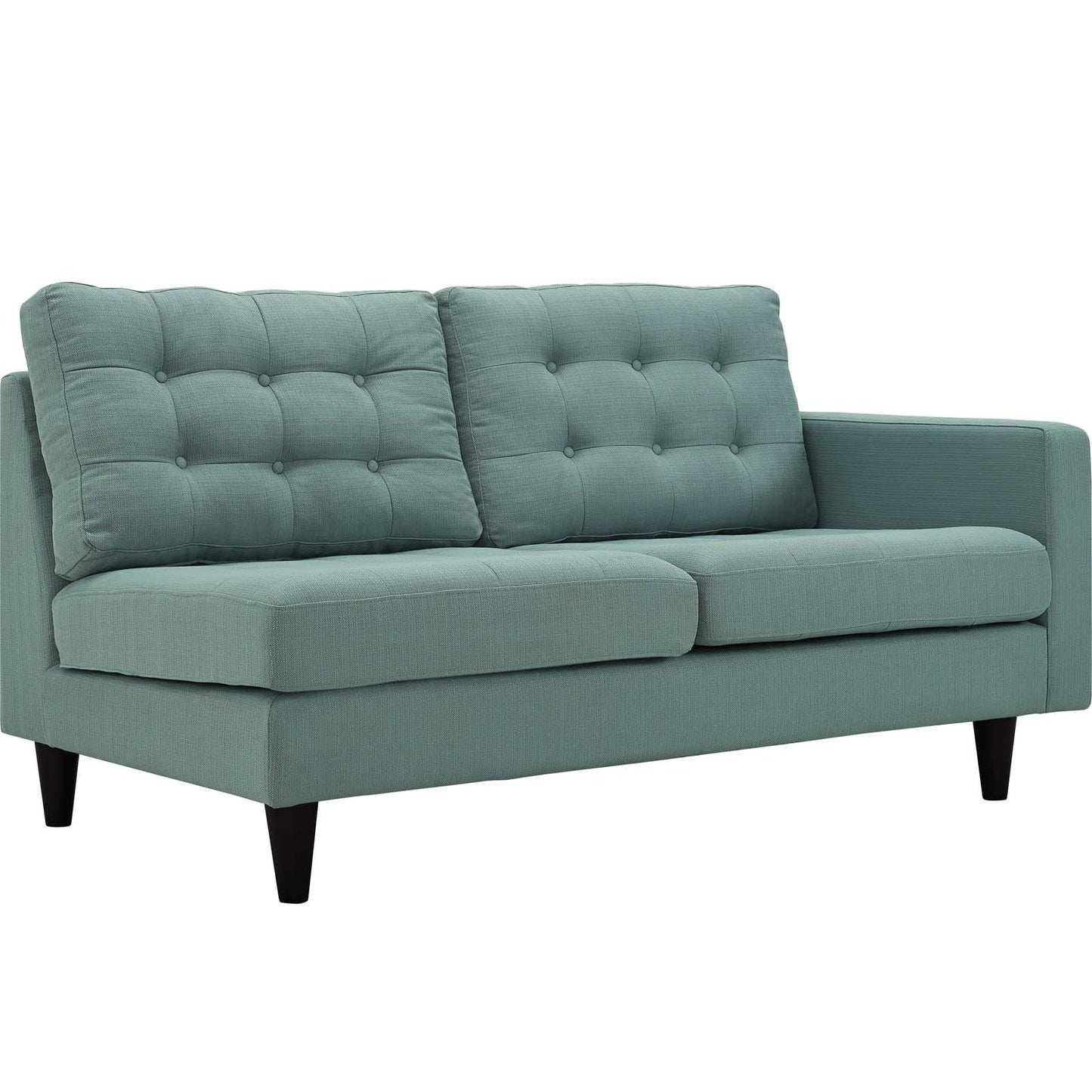 Modway Empress 2 Piece Upholstered Fabric Left Facing Bumper Sectional