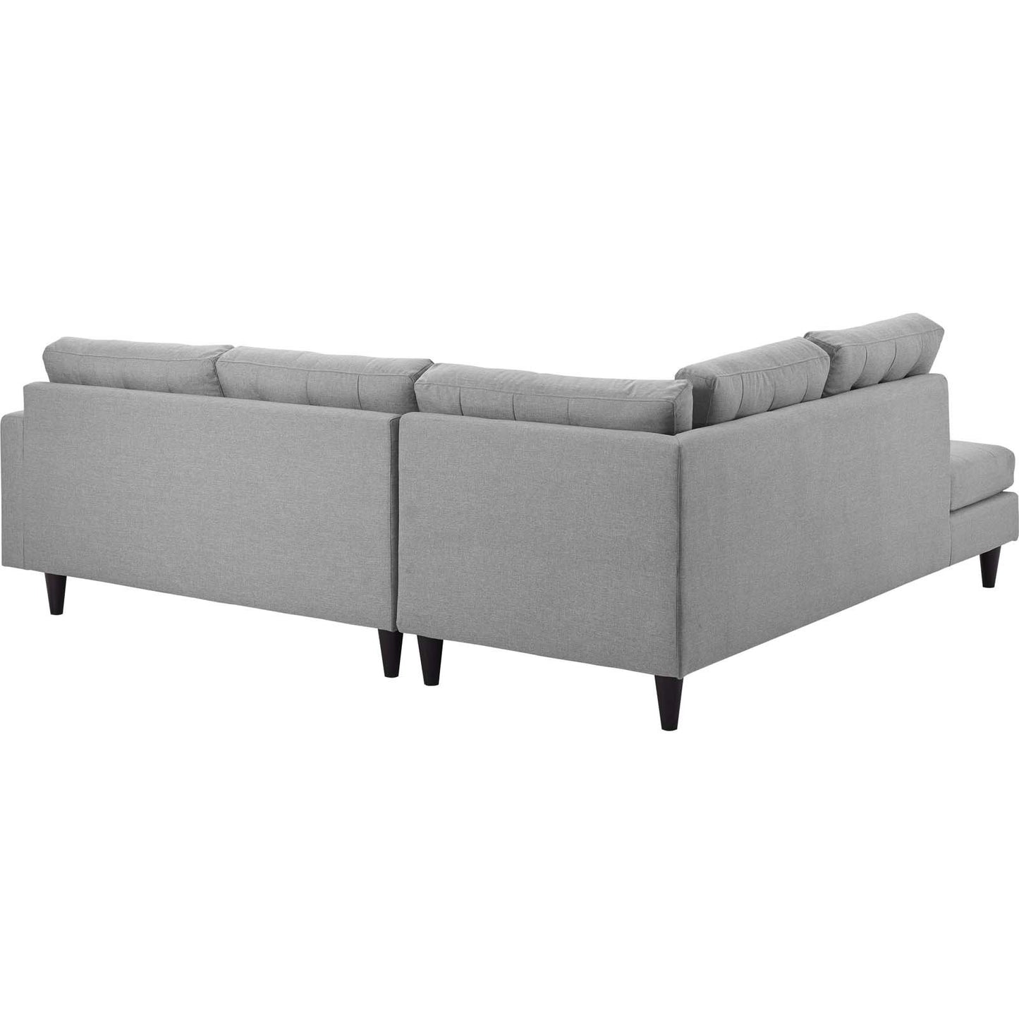 Modway Empress 2 Piece Upholstered Fabric Left Facing Bumper Sectional