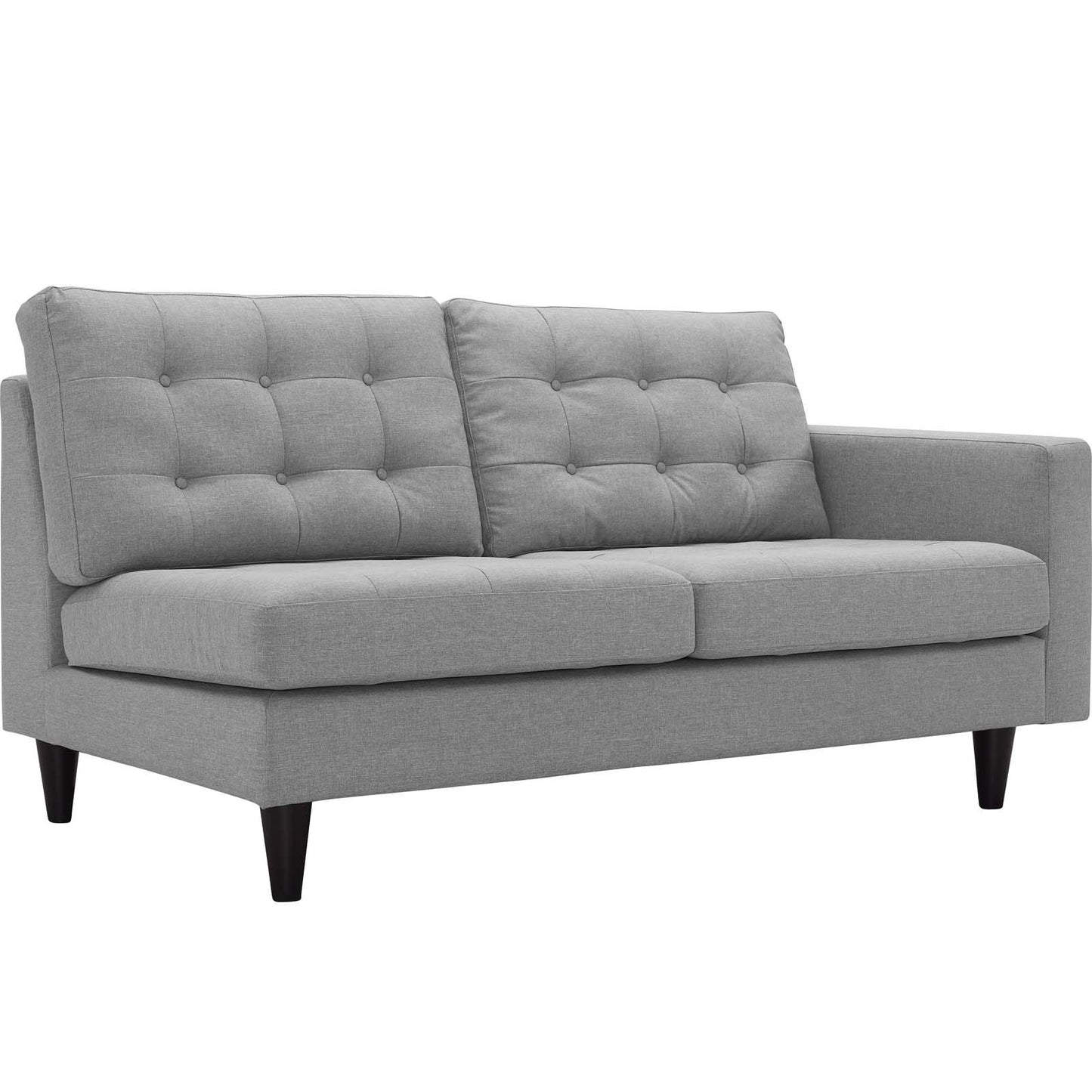Modway Empress 2 Piece Upholstered Fabric Left Facing Bumper Sectional