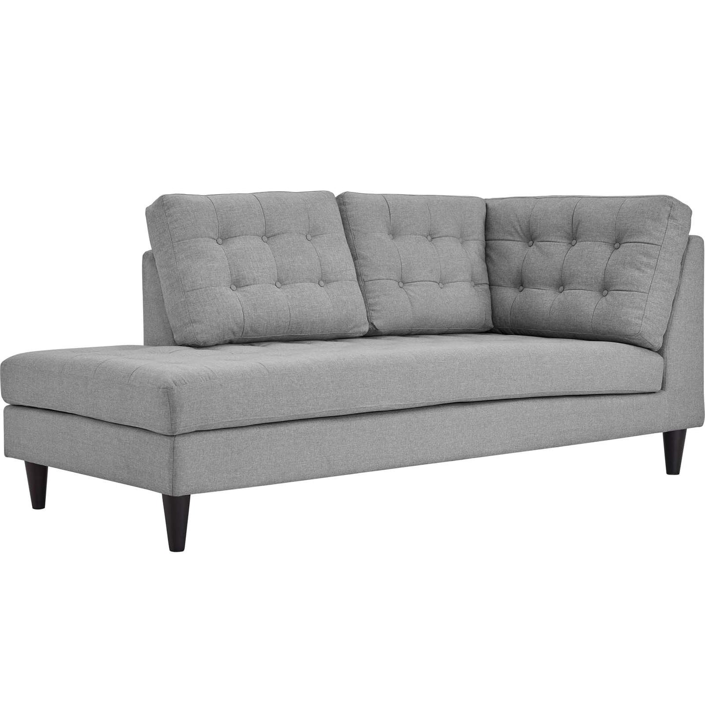 Modway Empress 2 Piece Upholstered Fabric Left Facing Bumper Sectional