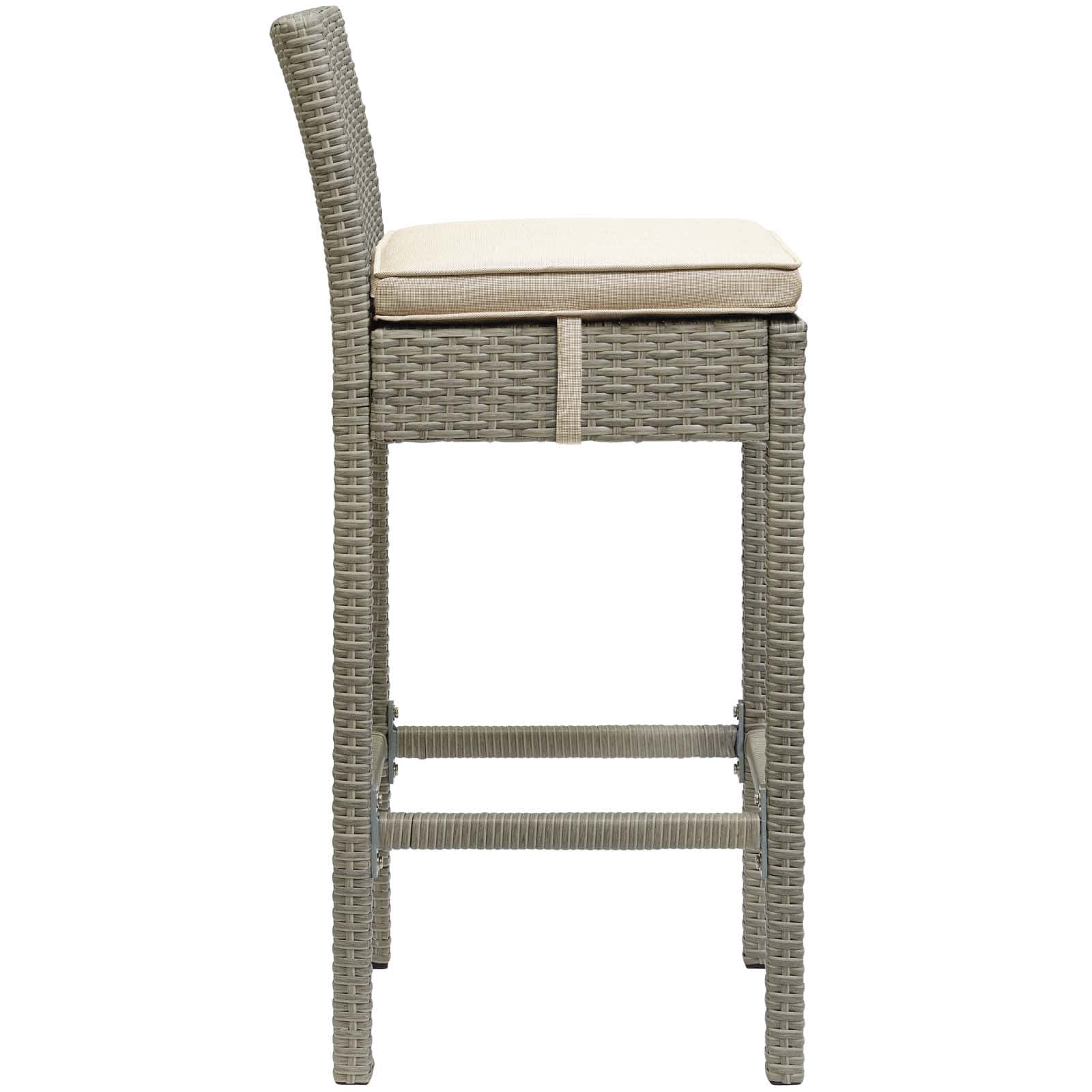 Modway Conduit Outdoor Patio Wicker Rattan Bar Stool Light | Bar Stools | 