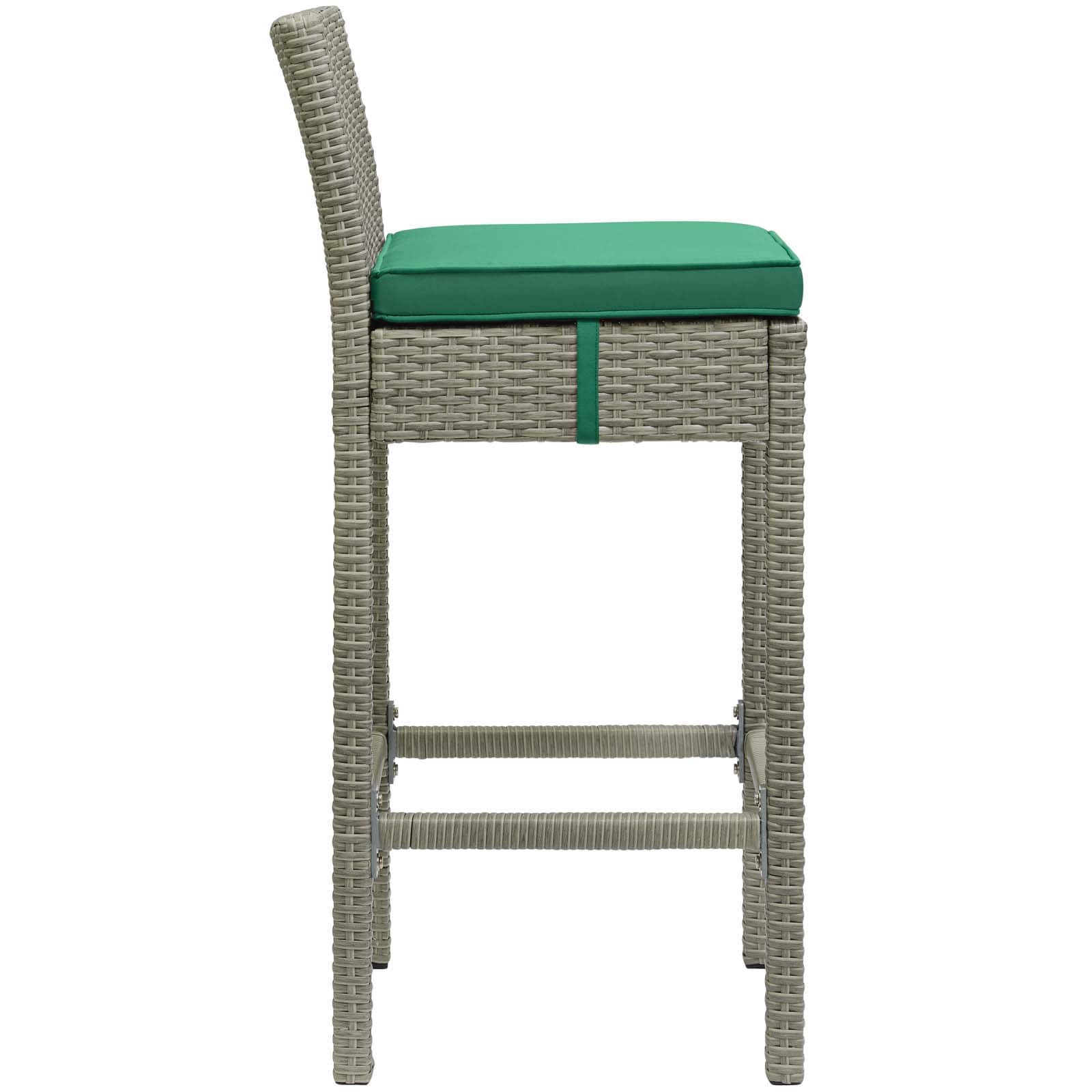 Modway Conduit Outdoor Patio Wicker Rattan Bar Stool Light | Bar Stools | 