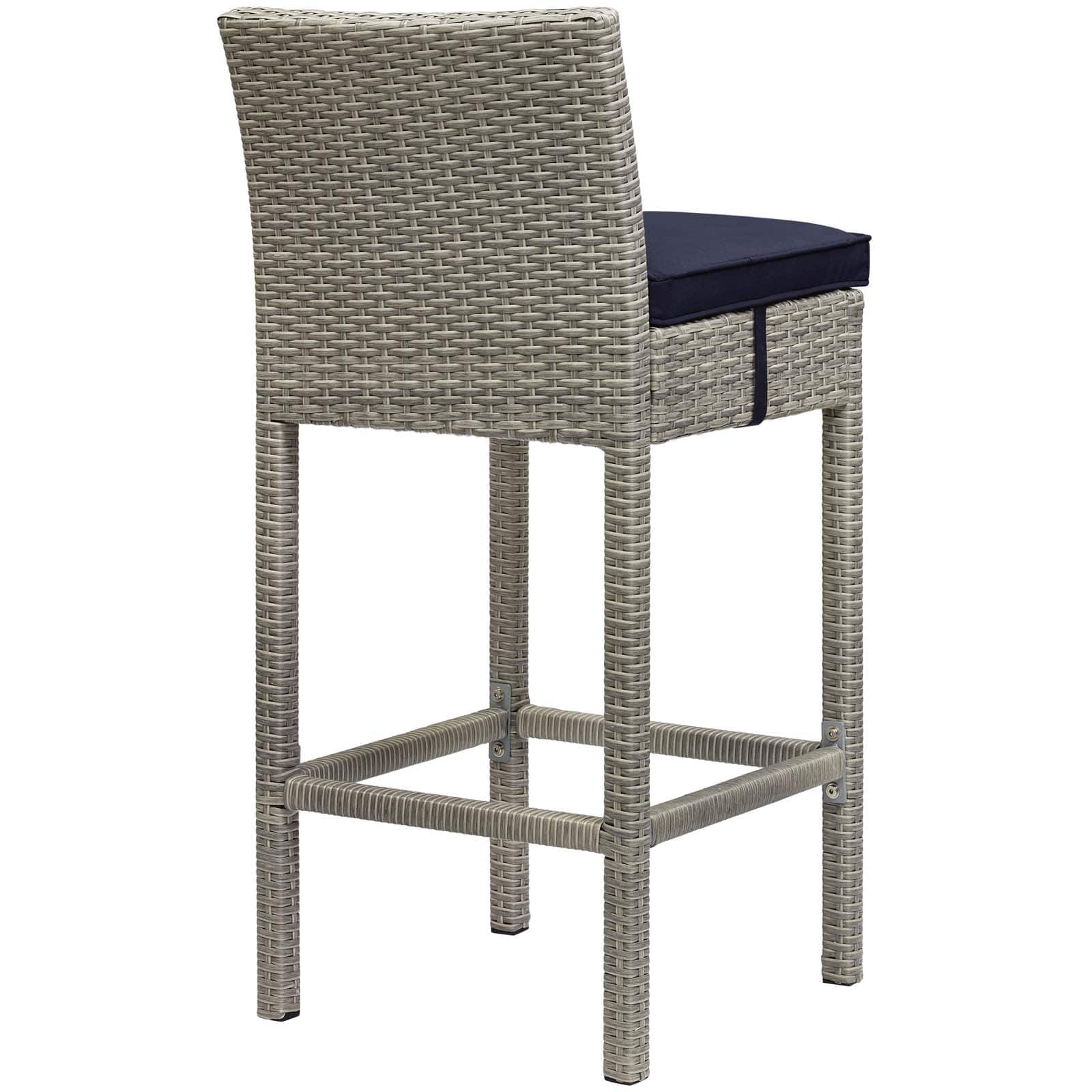 Modway Conduit Outdoor Patio Wicker Rattan Bar Stool Light | Bar Stools | 