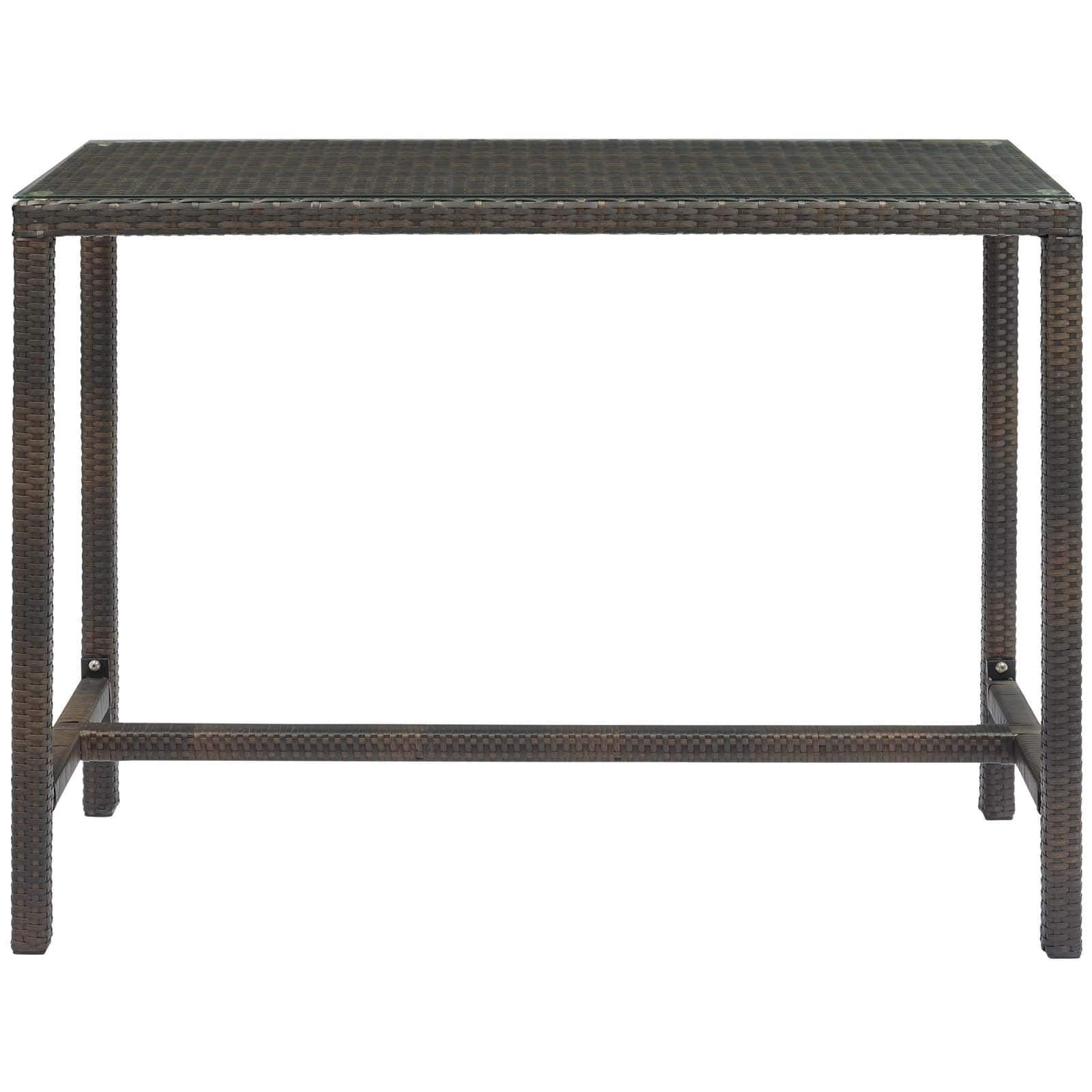 Modway Conduit Outdoor Patio Wicker Rattan Large Bar Table | Bar Table | 