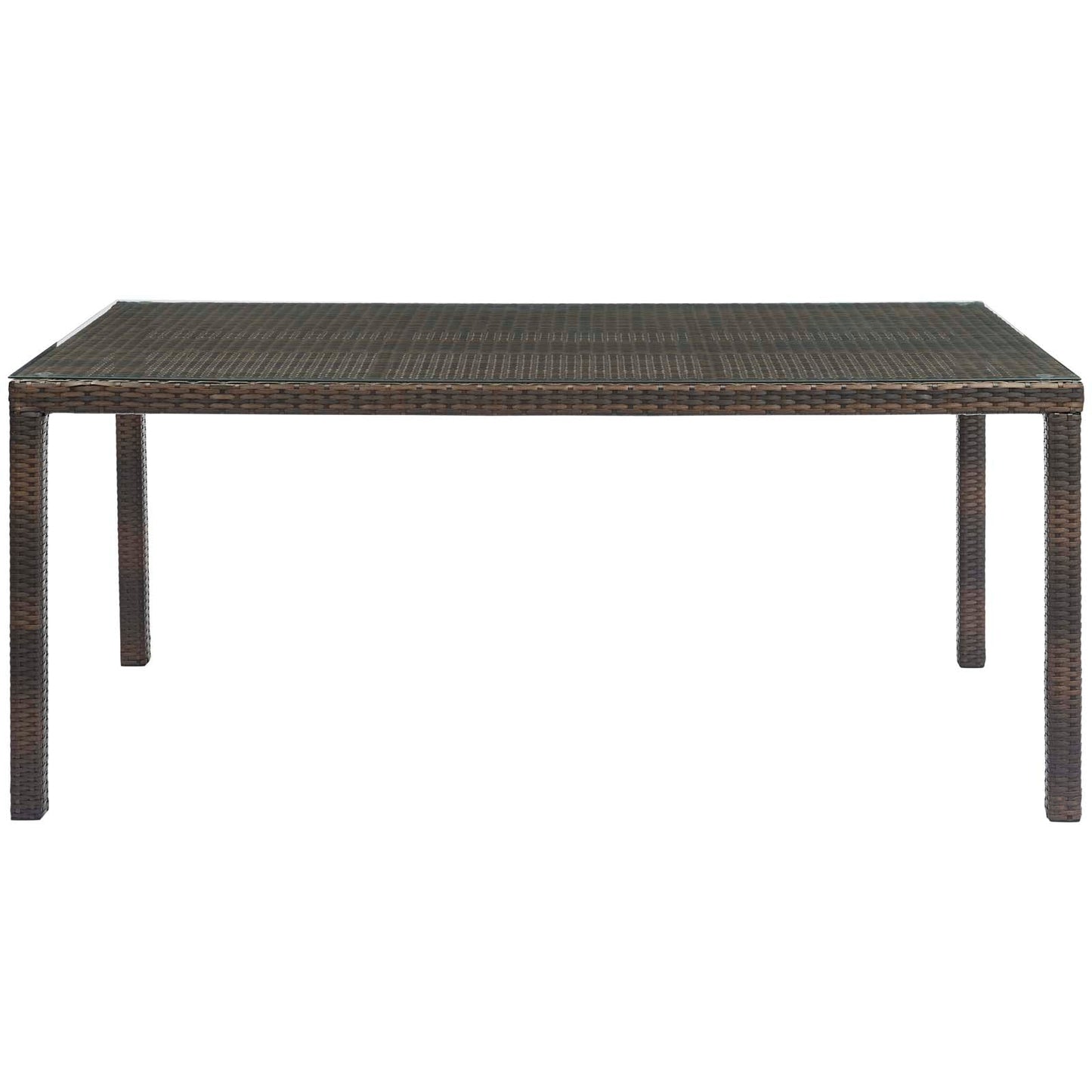 Modway Conduit 70" Outdoor Patio Wicker Rattan Dining Table | Dining Tables | 