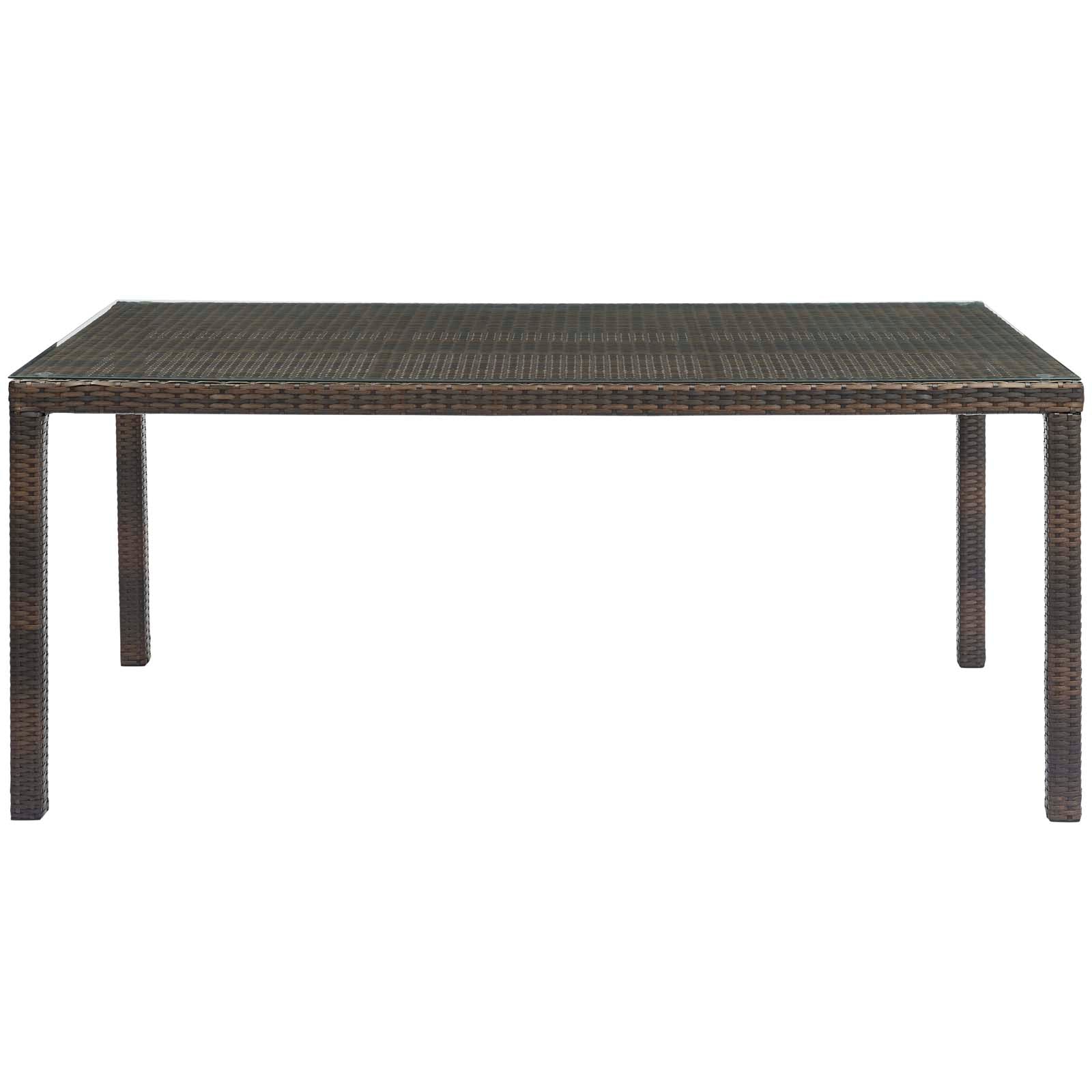 Modway Conduit 70" Outdoor Patio Wicker Rattan Dining Table | Dining Tables | 