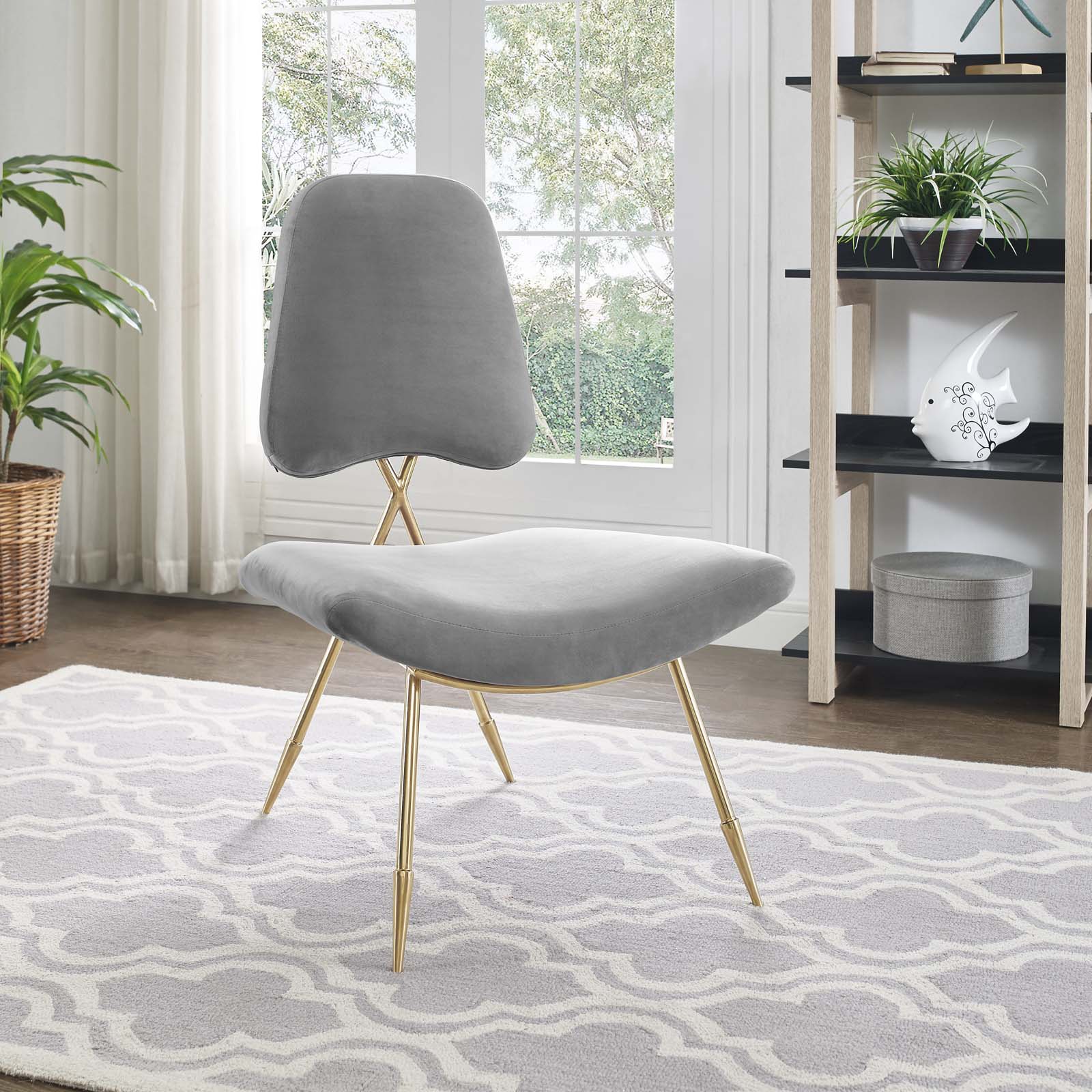 Modway Ponder Performance Velvet Lounge Chair | Lounge Chairs | Modishstore-17