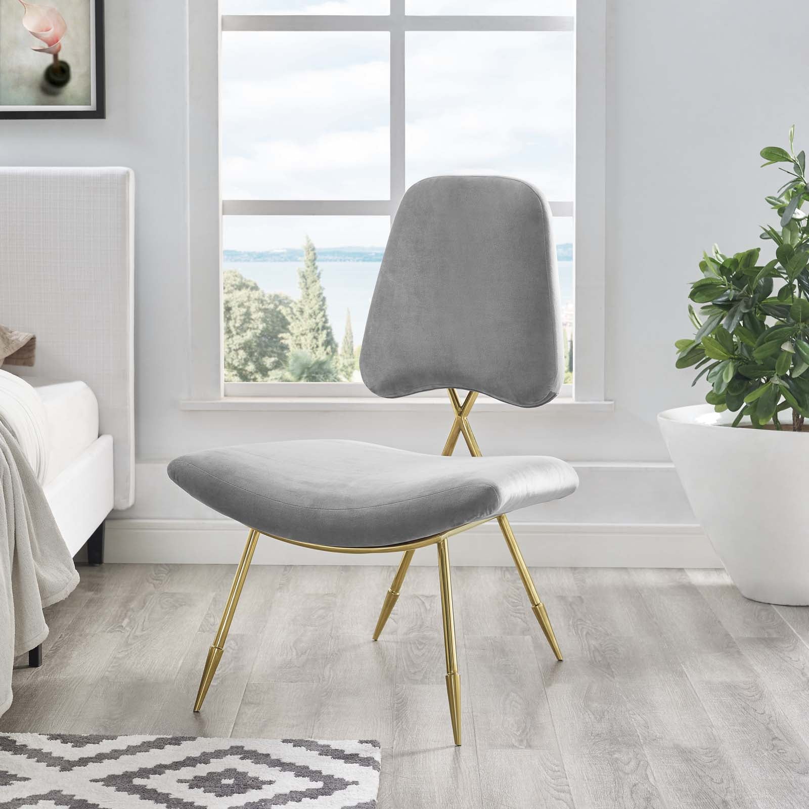 Modway Ponder Performance Velvet Lounge Chair | Lounge Chairs | Modishstore-11