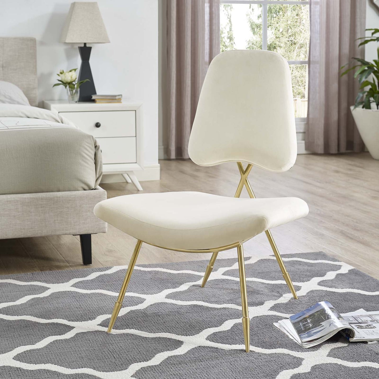 Modway Ponder Performance Velvet Lounge Chair | Lounge Chairs | Modishstore