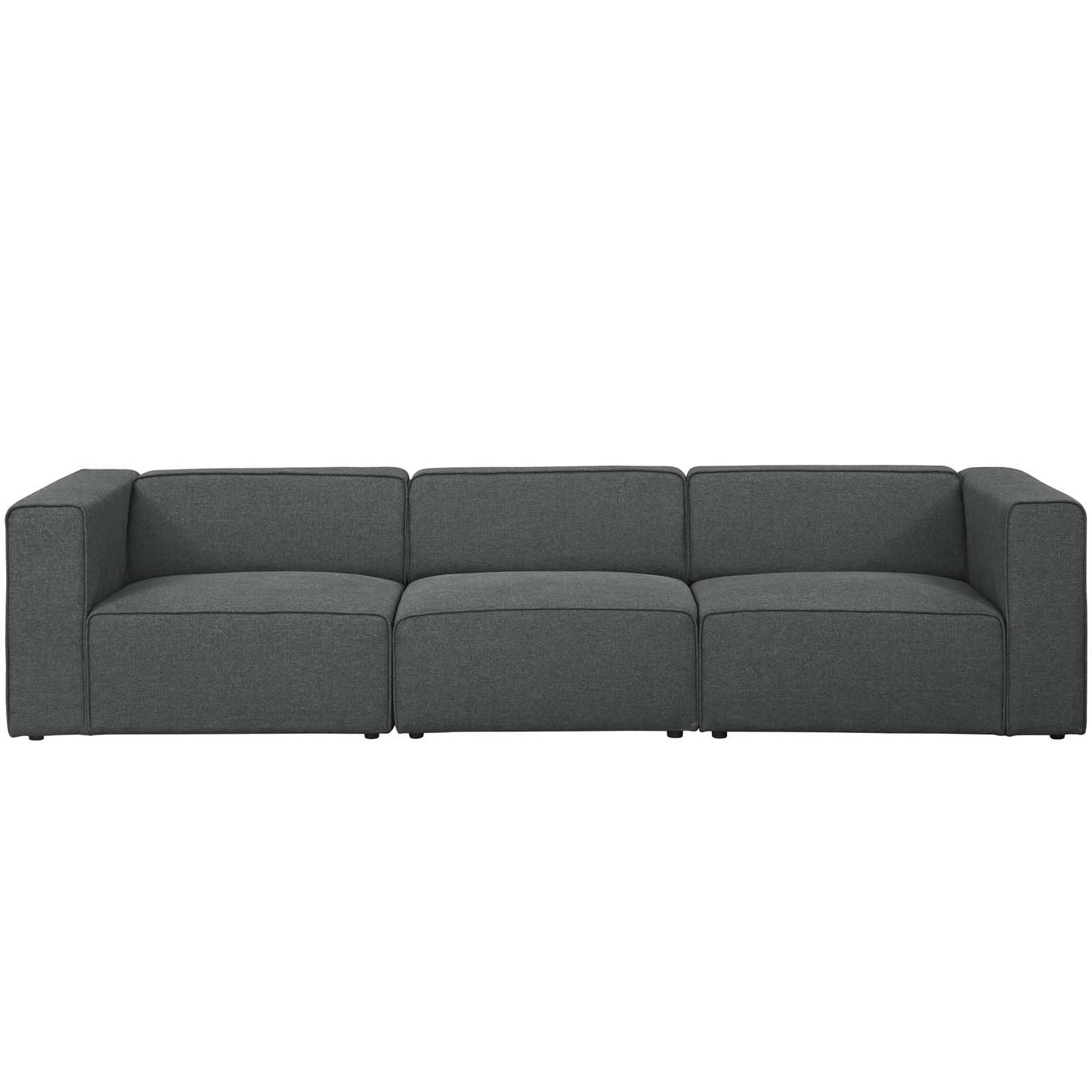 Modway Mingle 4 Piece Upholstered Fabric Sectional Sofa Set
