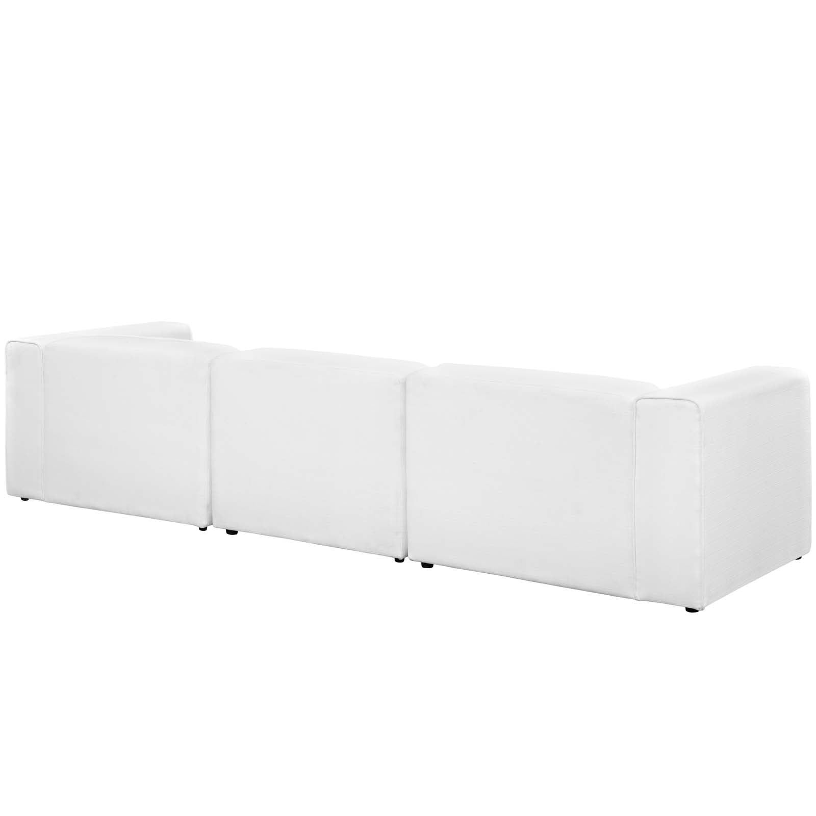 Modway Mingle 3 Piece Upholstered Fabric Sectional Sofa Set | Sofas | Modishstore-16