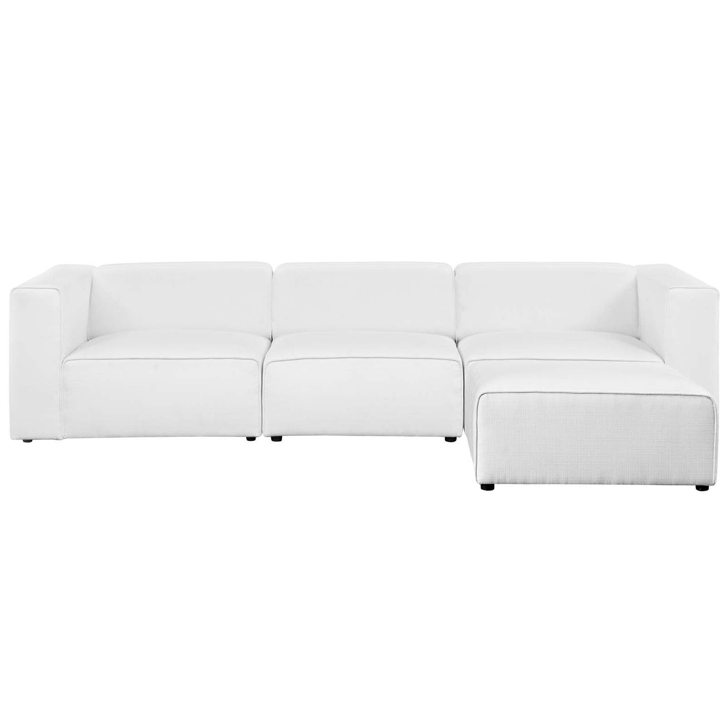 Modway Mingle 4 Piece Upholstered Fabric Sectional Sofa Set | Sofas | Modishstore-14