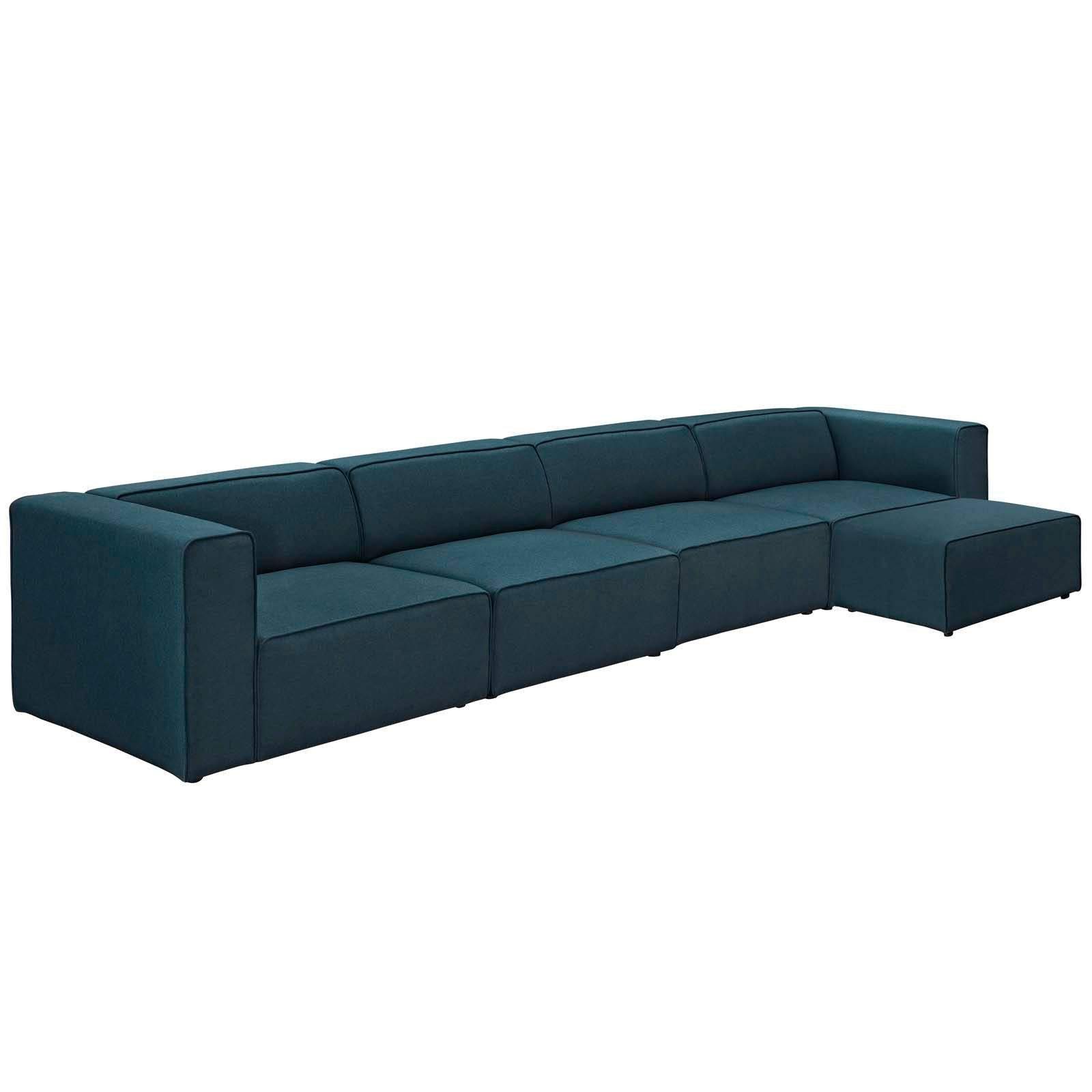 Modway Mingle 5 Piece Upholstered Fabric Sectional Sofa Set | Sofas | Modishstore-3