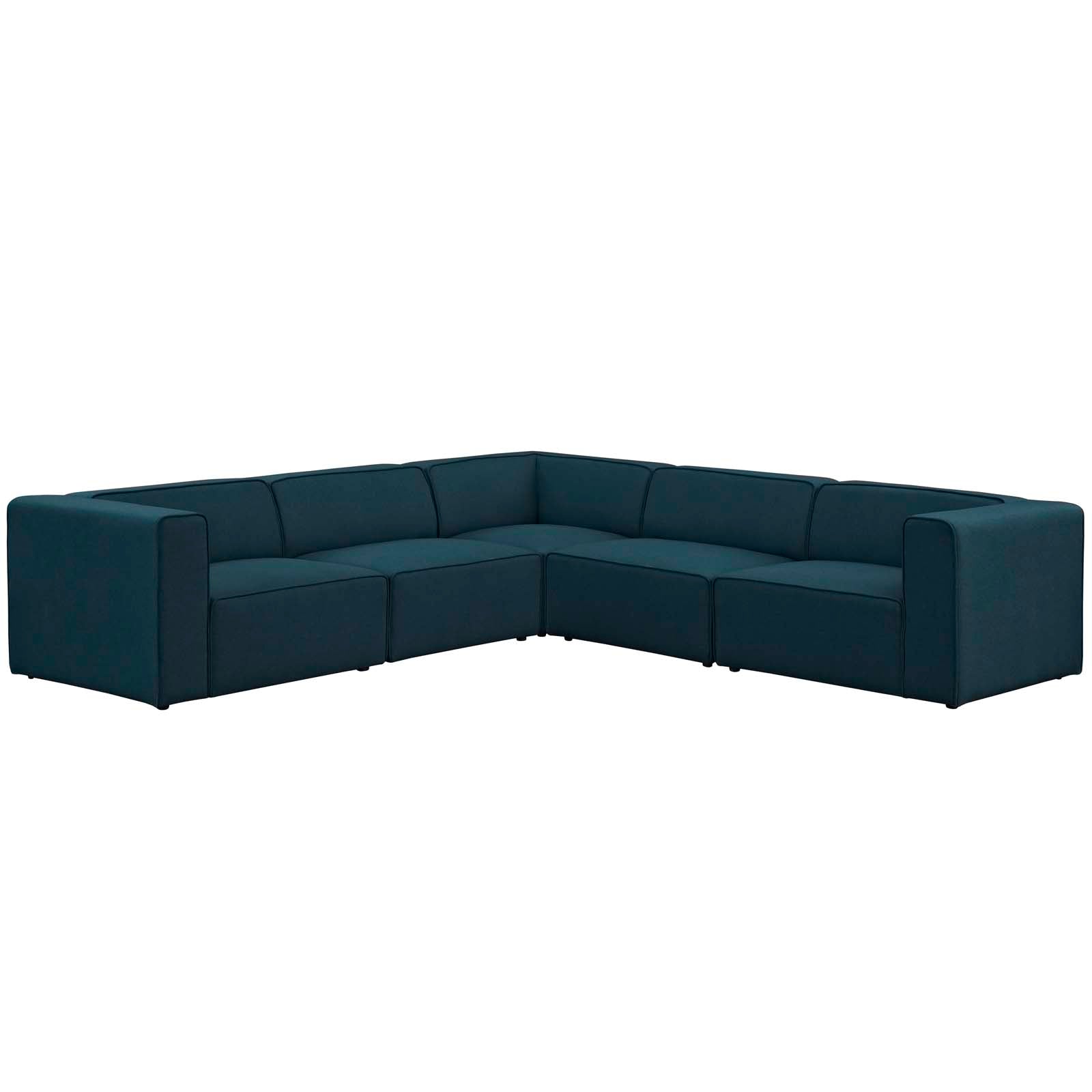 Modway Mingle 5 Piece Upholstered Fabric Sectional Sofa Set-EEI-2835 | Sofas | Modishstore-2